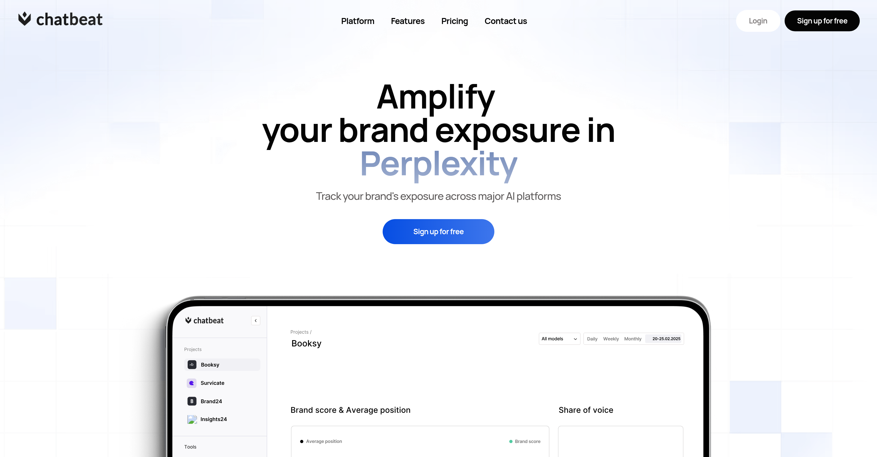 Chatbeat - Screenshot showing the interface and features of this AI tool