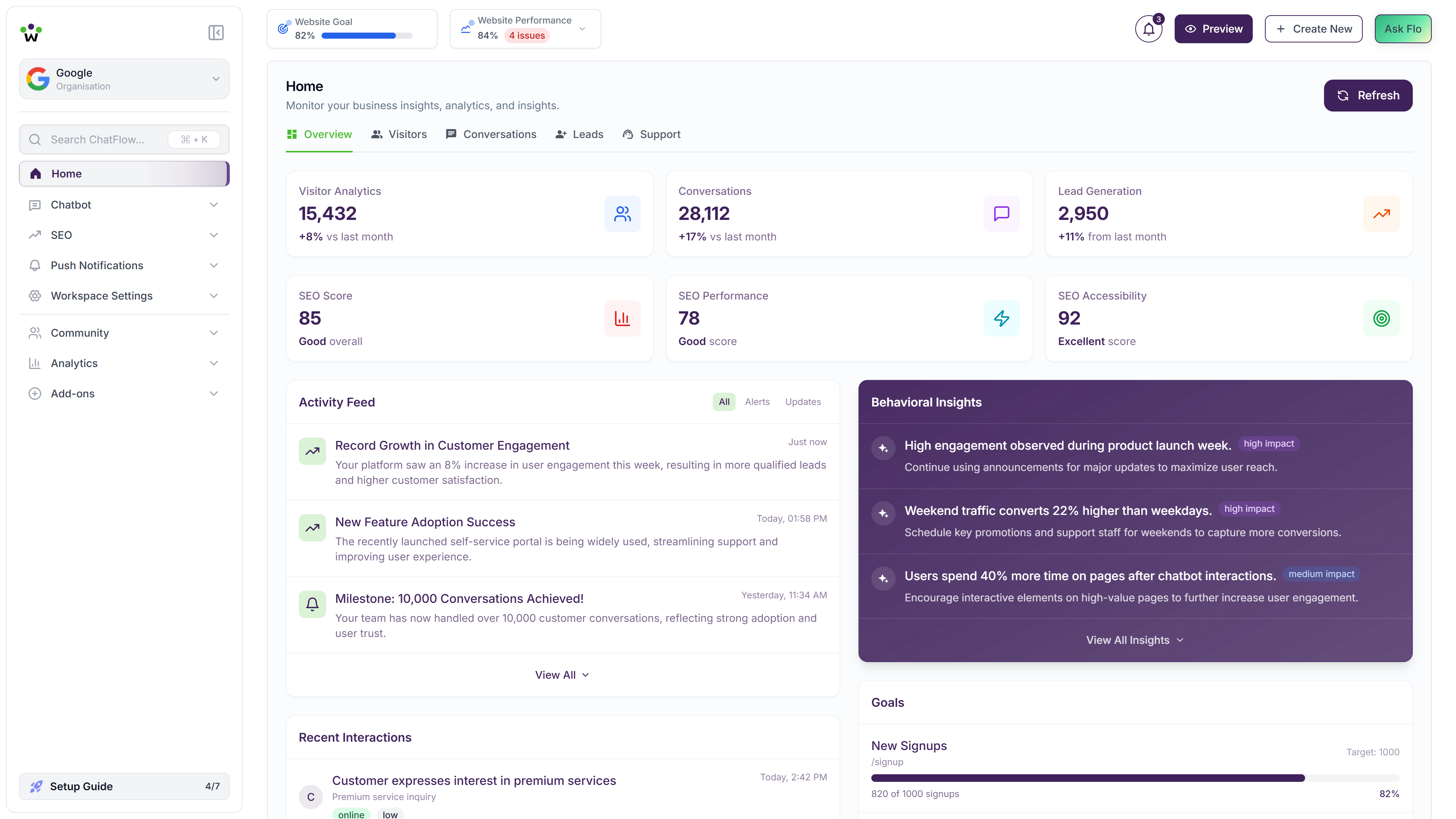 ChatFlowv2.0.1 - Screenshot showing the interface and features of this AI tool