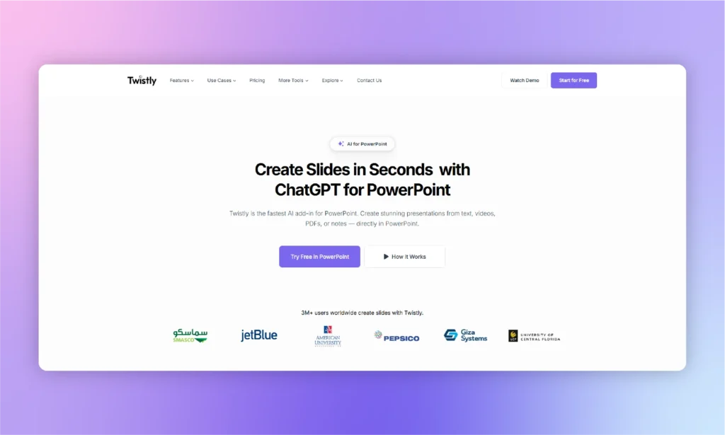 Twistly - Screenshot showing the interface and features of this AI tool