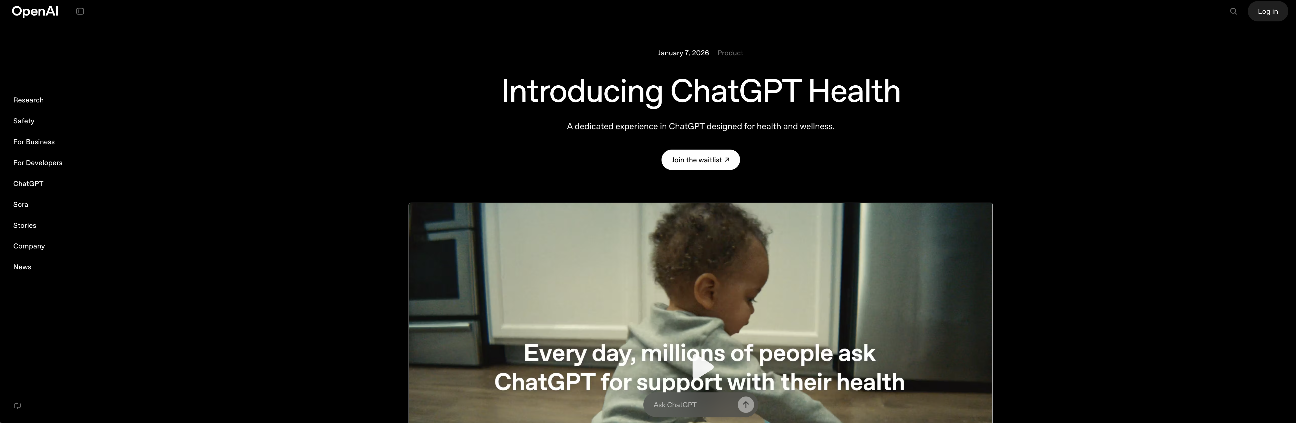 ChatGPT Health - Screenshot showing the interface and features of this AI tool