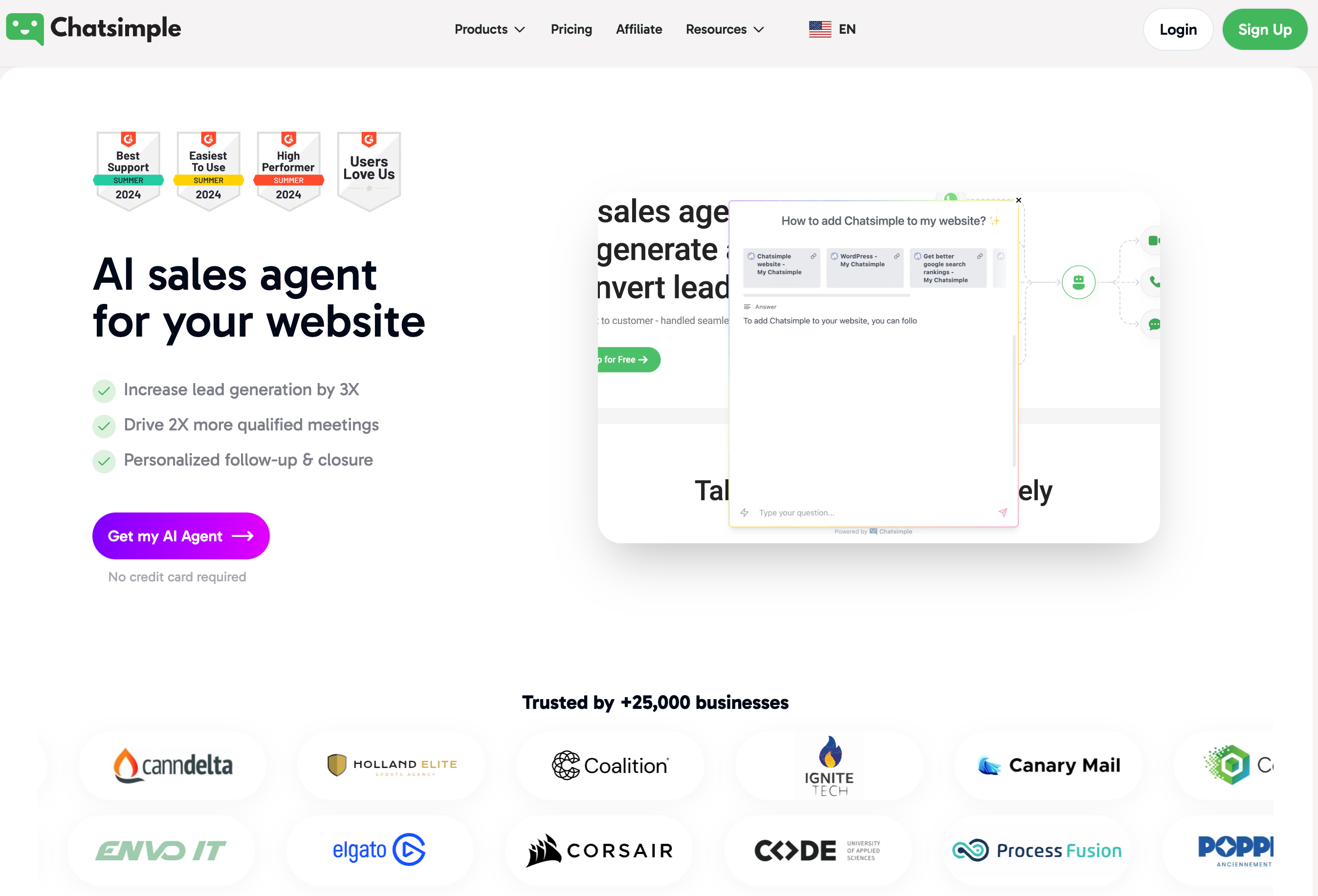 Chatsimple AI Sales Chatbotv2 - Screenshot showing the interface and features of this AI tool