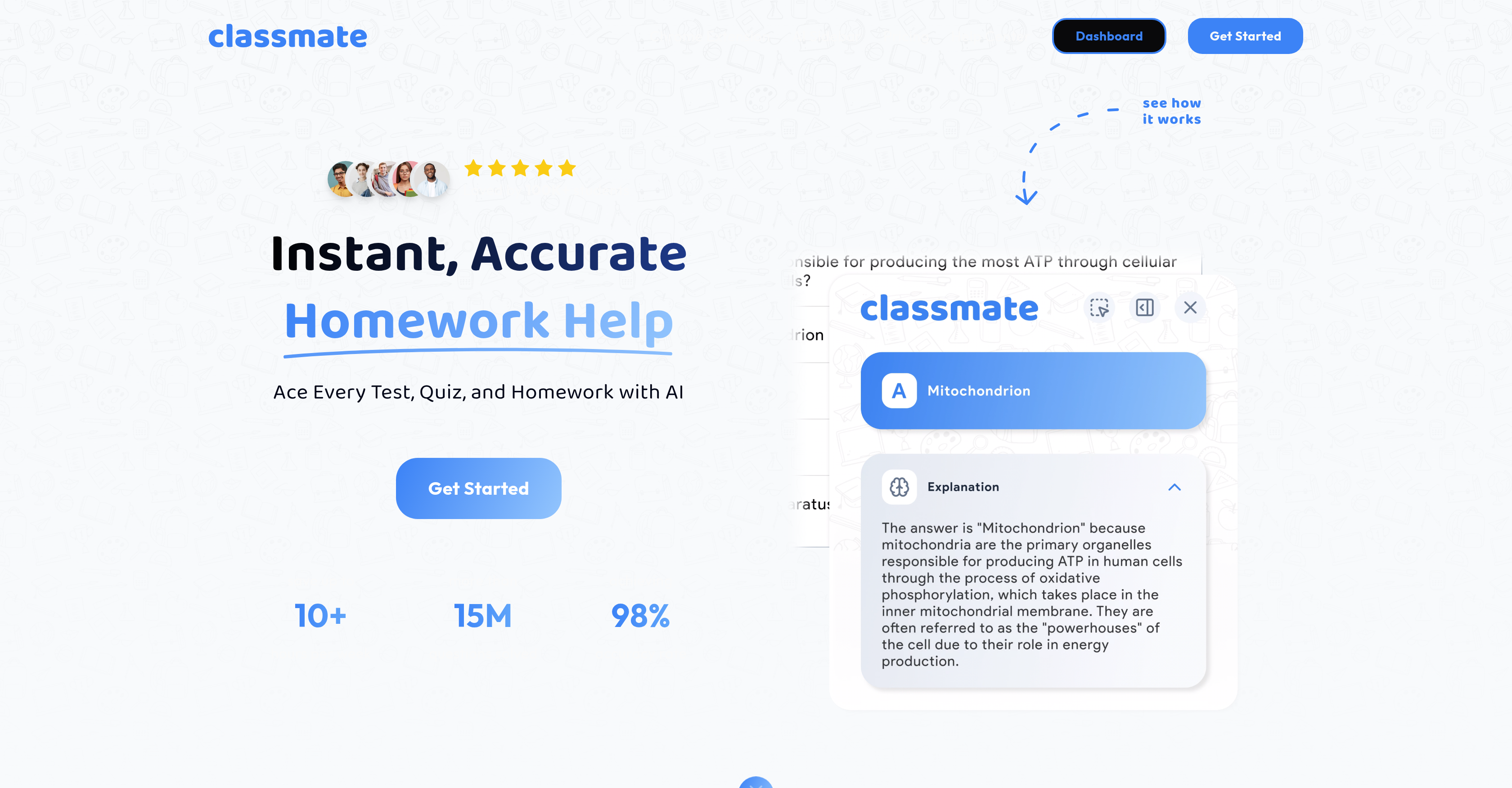 Classmate - Screenshot showing the interface and features of this AI tool