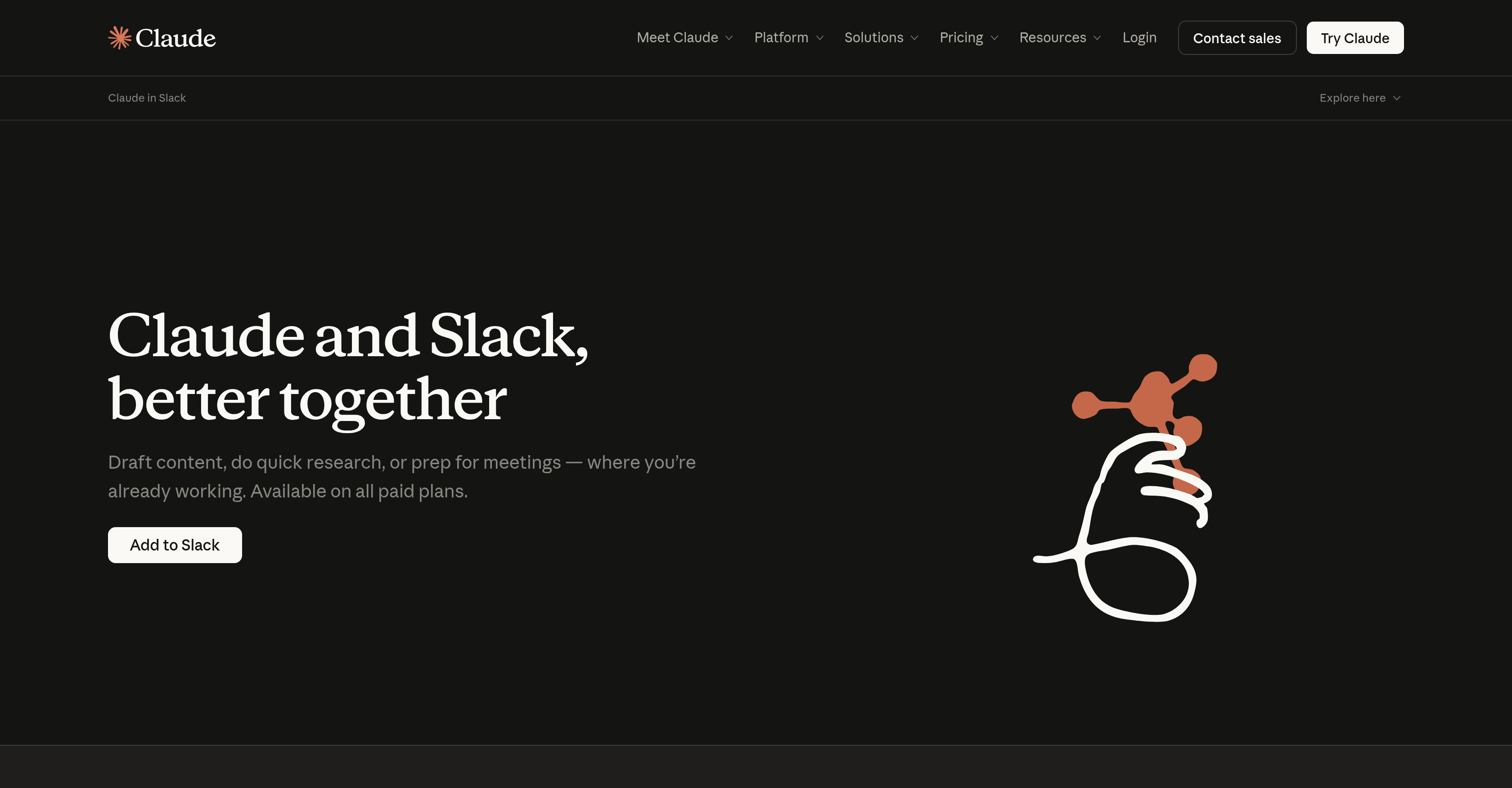 Claude in Slack - Screenshot showing the interface and features of this AI tool