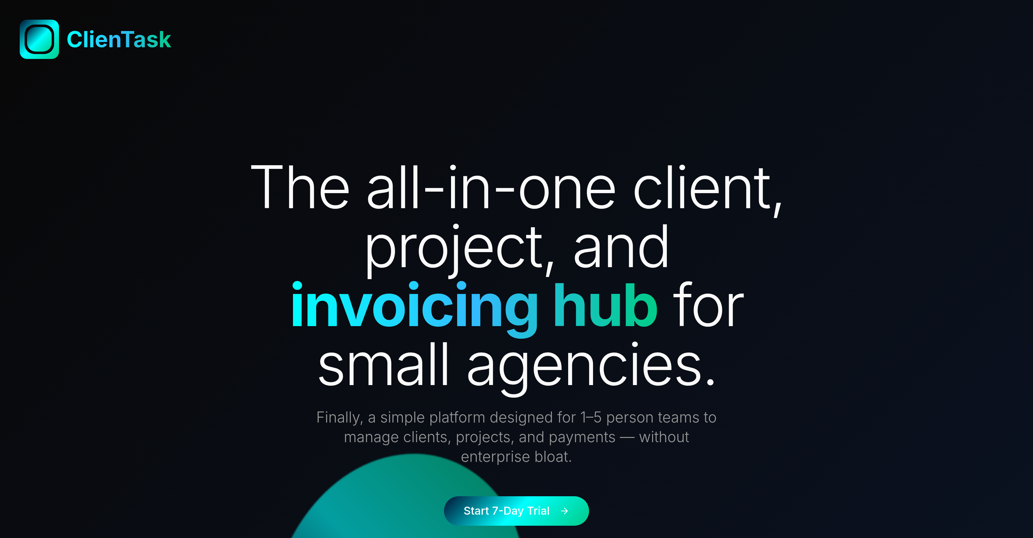 ClienTask - Screenshot showing the interface and features of this AI tool