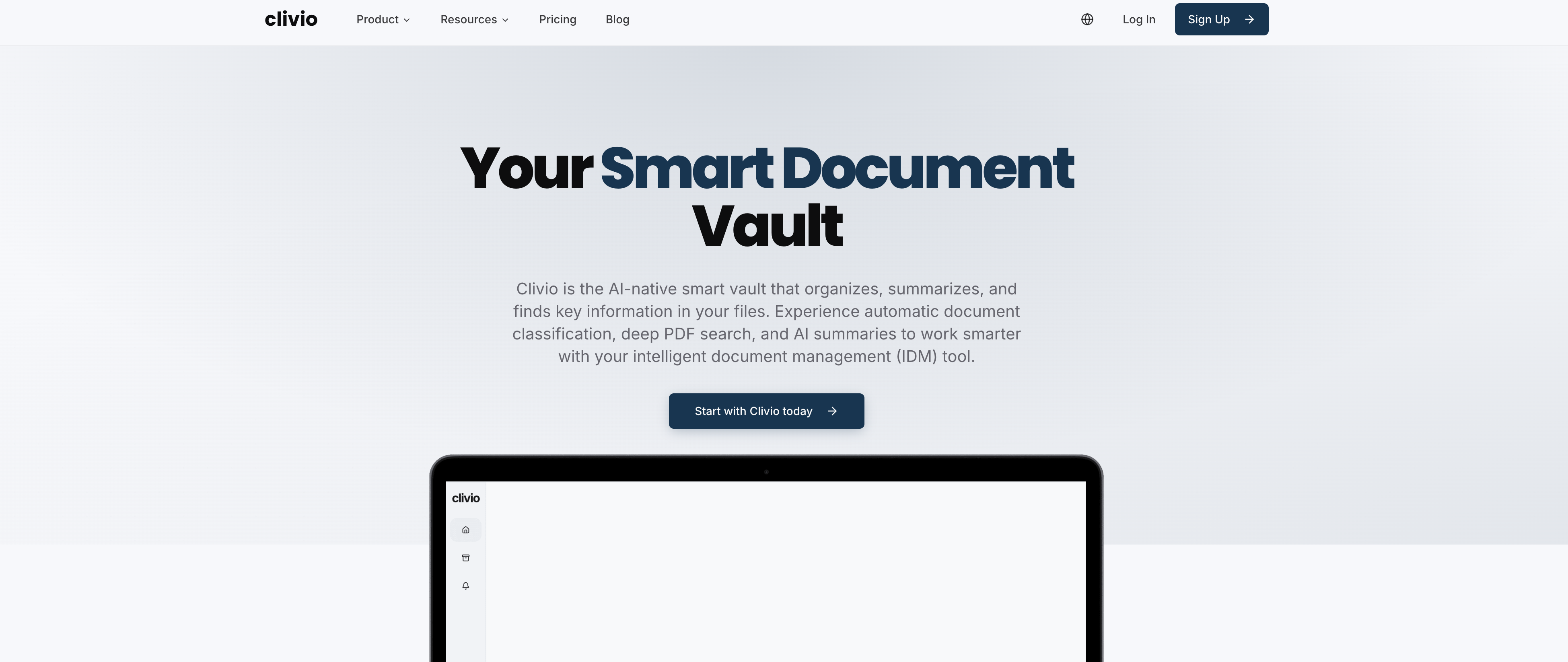 Clivio - Screenshot showing the interface and features of this AI tool