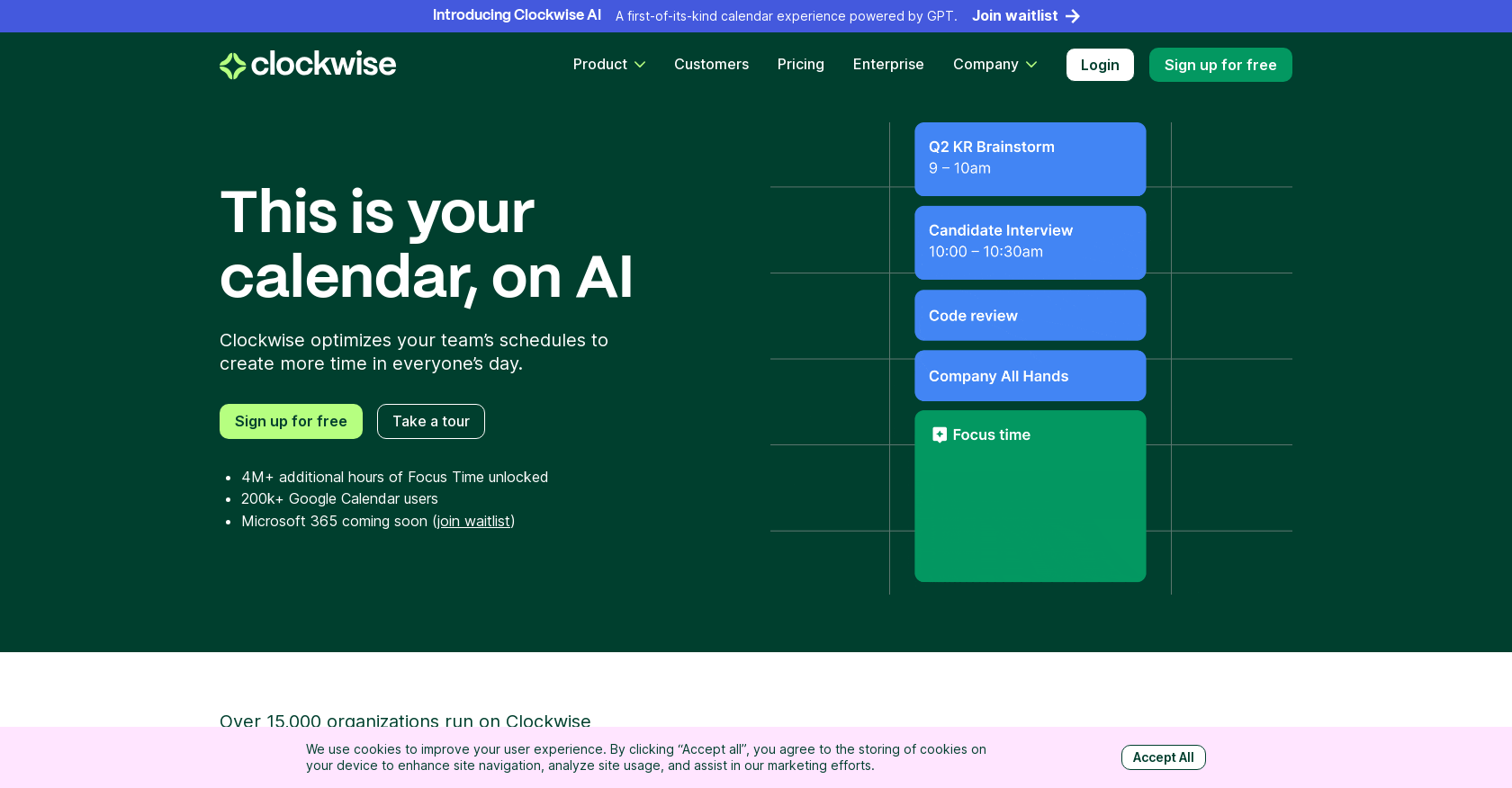 Clockwise - Screenshot showing the interface and features of this AI tool
