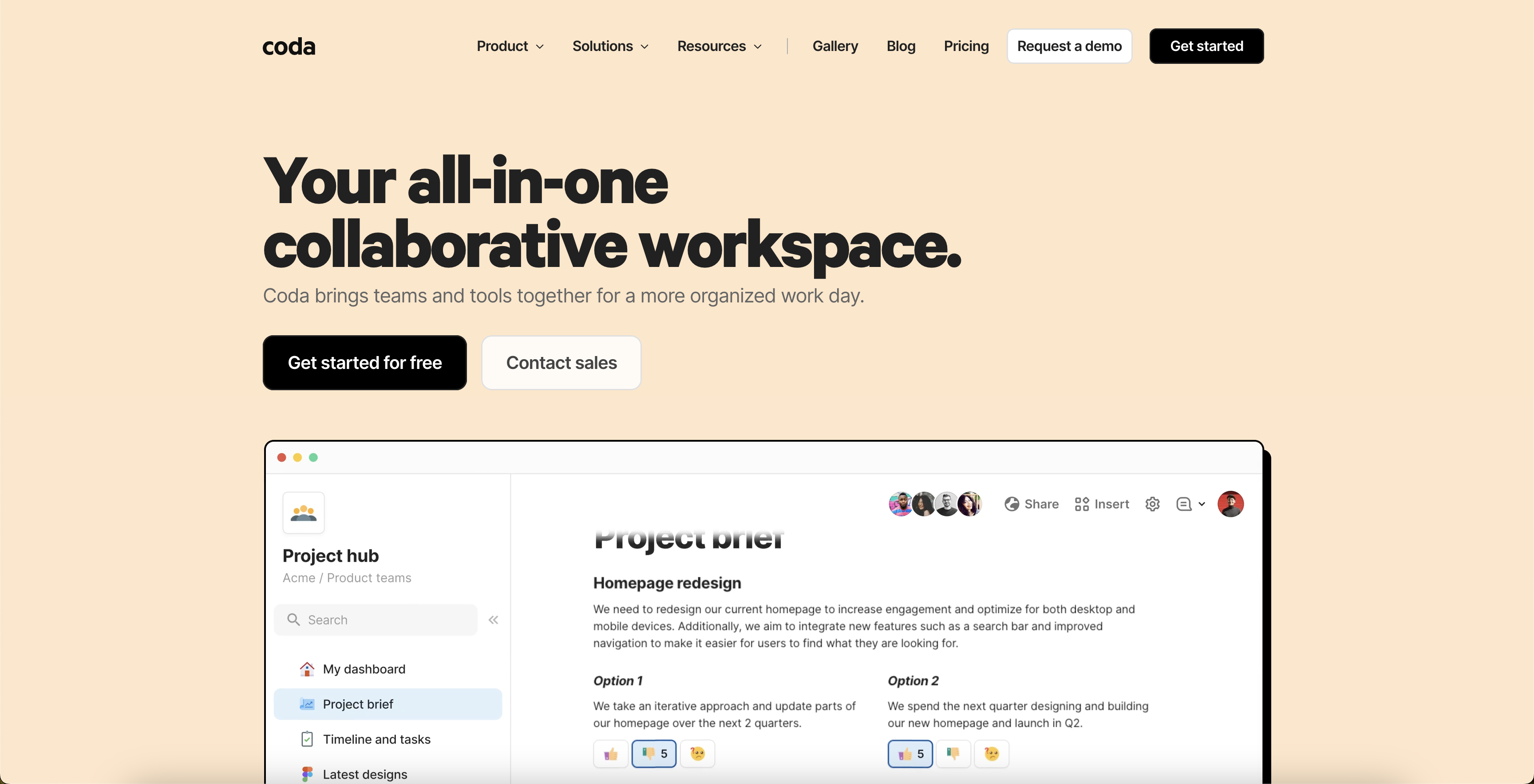 Coda AI - Screenshot showing the interface and features of this AI tool