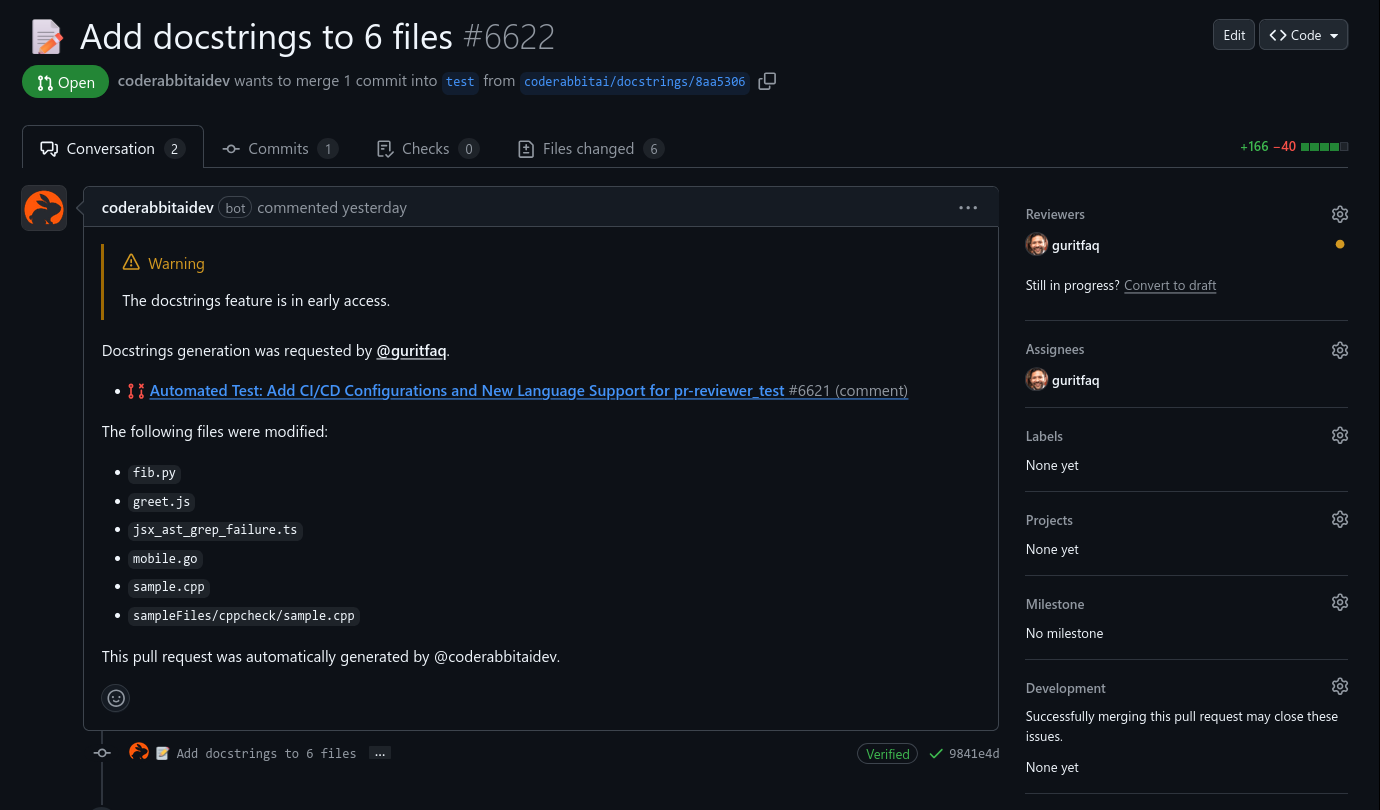 CodeRabbitv1.6 - Screenshot showing the interface and features of this AI tool