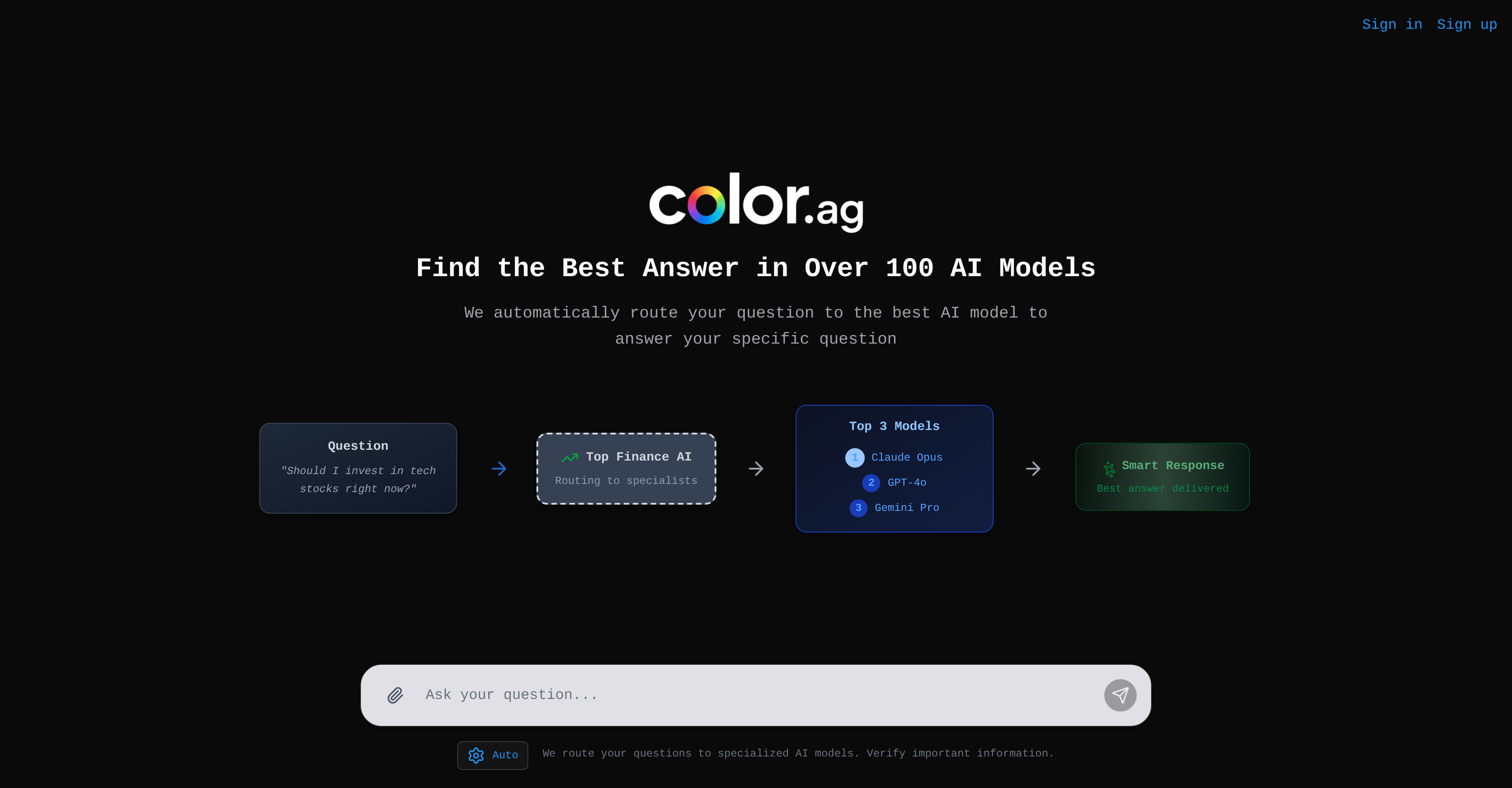 Color.ag - Screenshot showing the interface and features of this AI tool