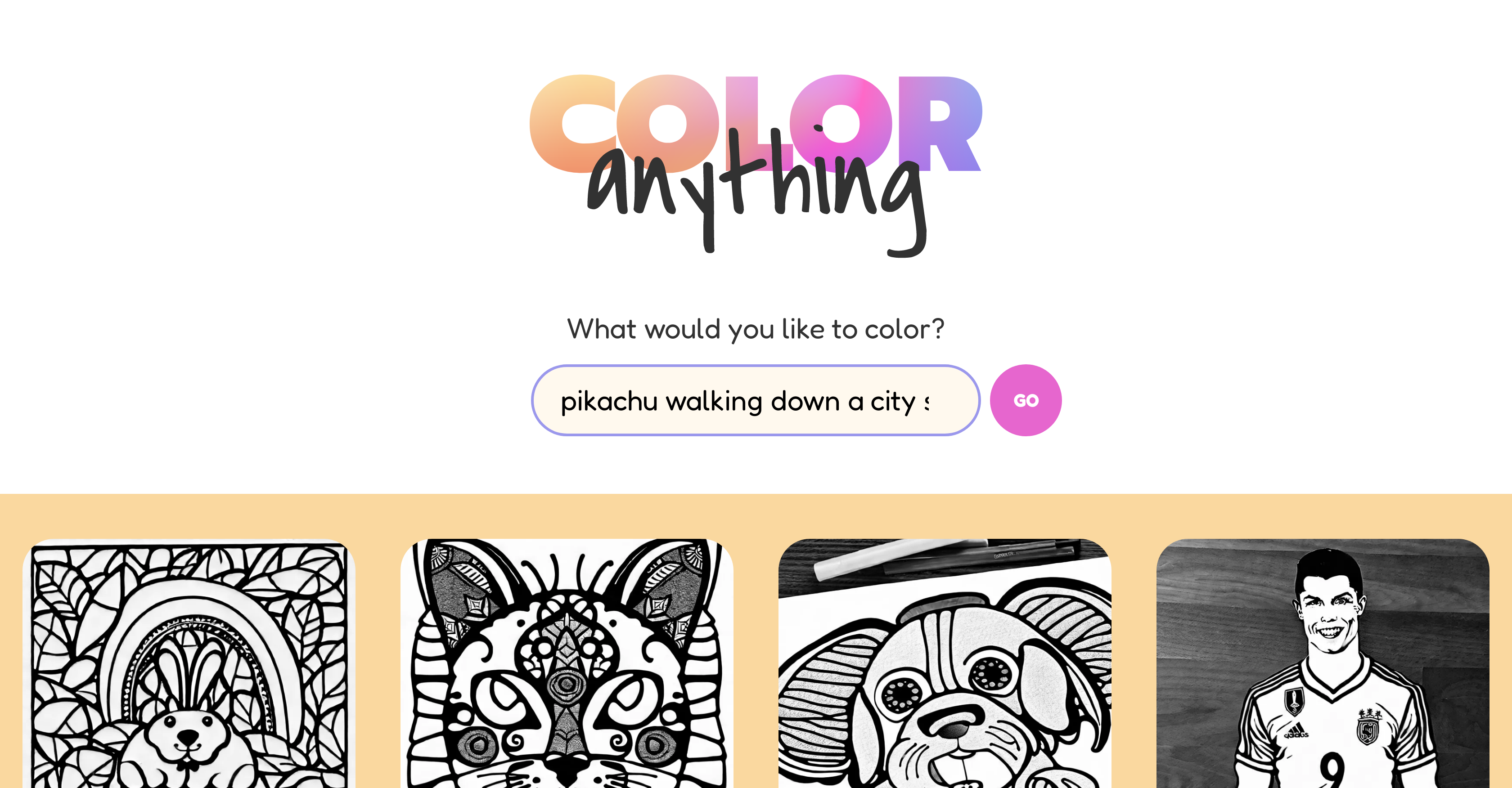 Color-anything - Screenshot showing the interface and features of this AI tool