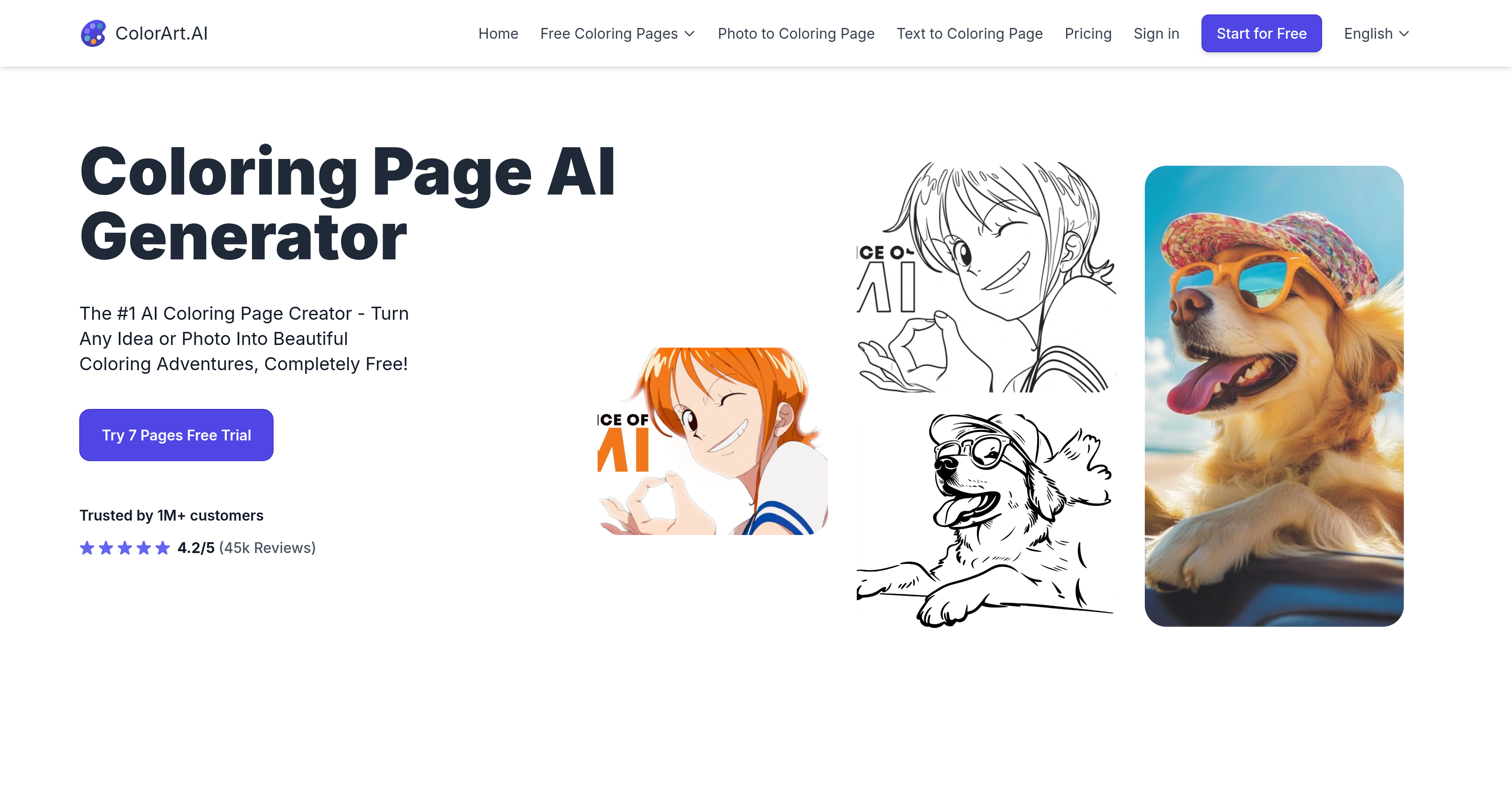 ColorArt AI - Screenshot showing the interface and features of this AI tool
