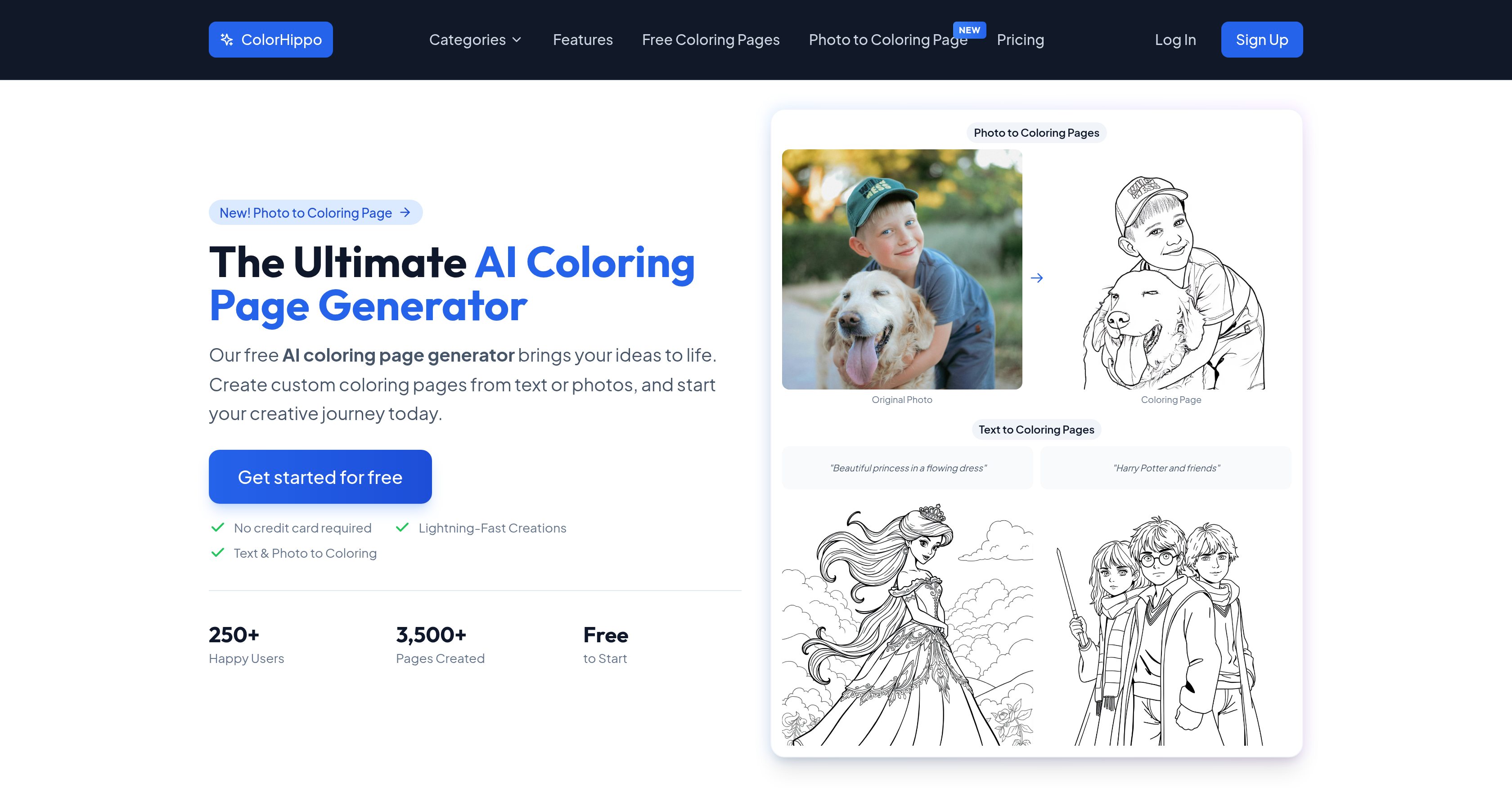 ColorHippo - Screenshot showing the interface and features of this AI tool