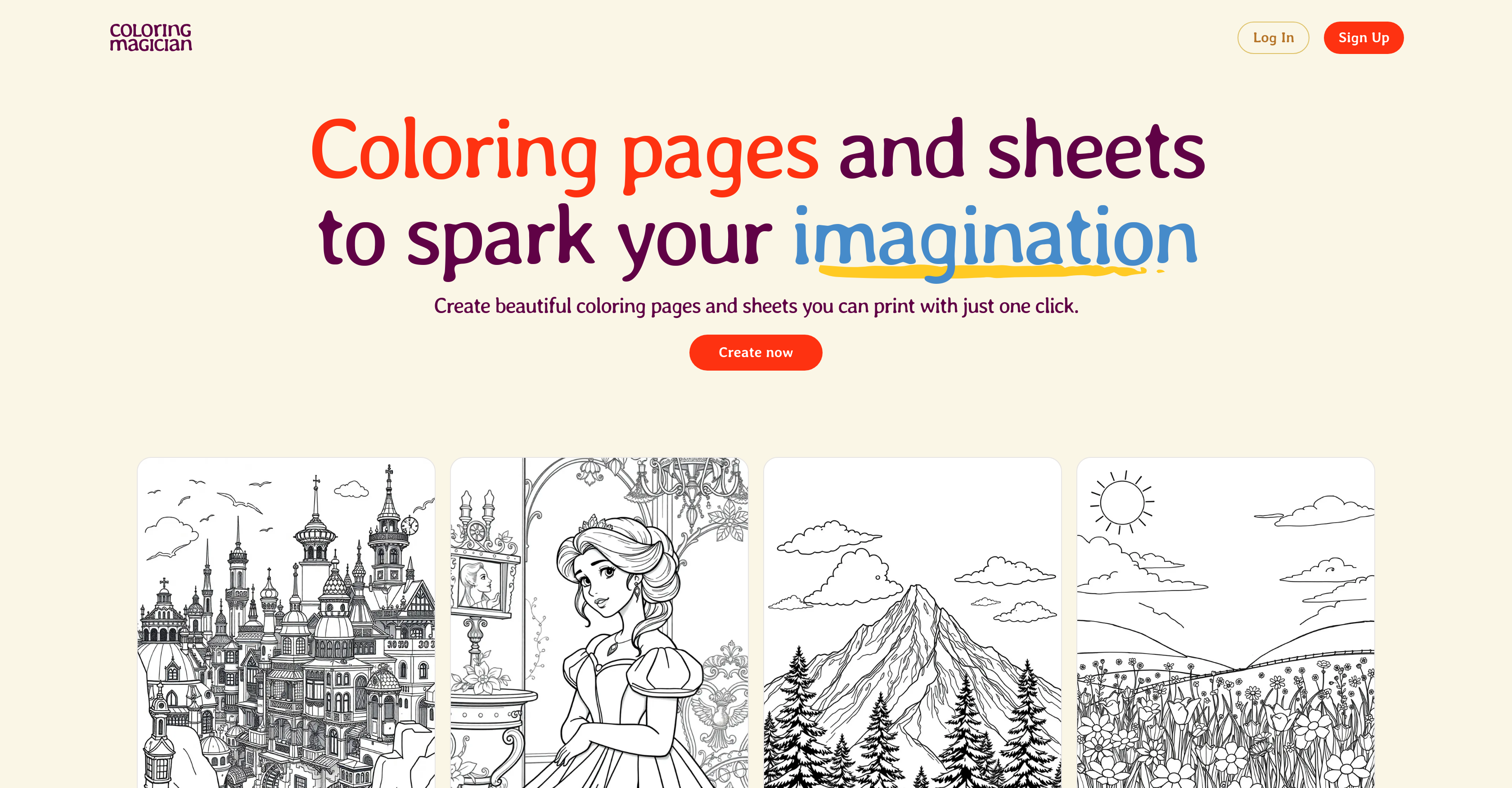 ColoringMagician - Screenshot showing the interface and features of this AI tool
