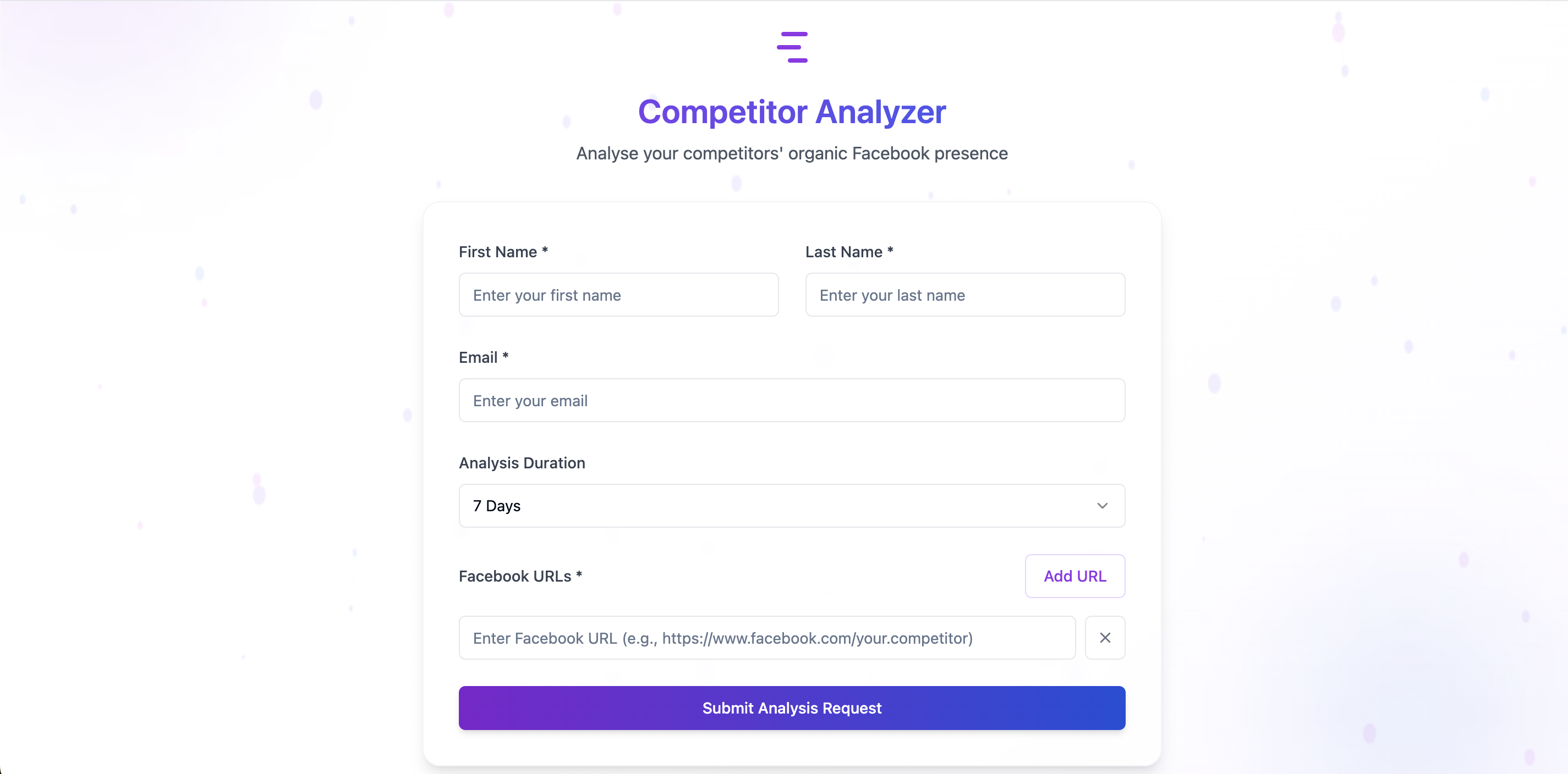 Competitor Analyzer - Screenshot showing the interface and features of this AI tool