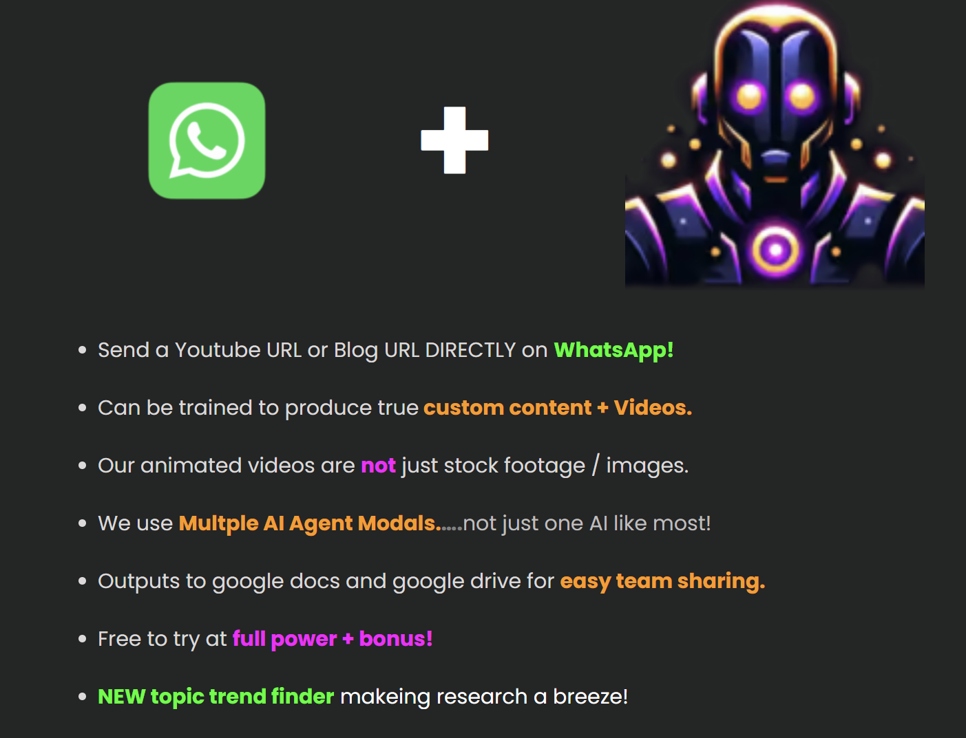 Content Alchemist AI Video Maker - Screenshot showing the interface and features of this AI tool