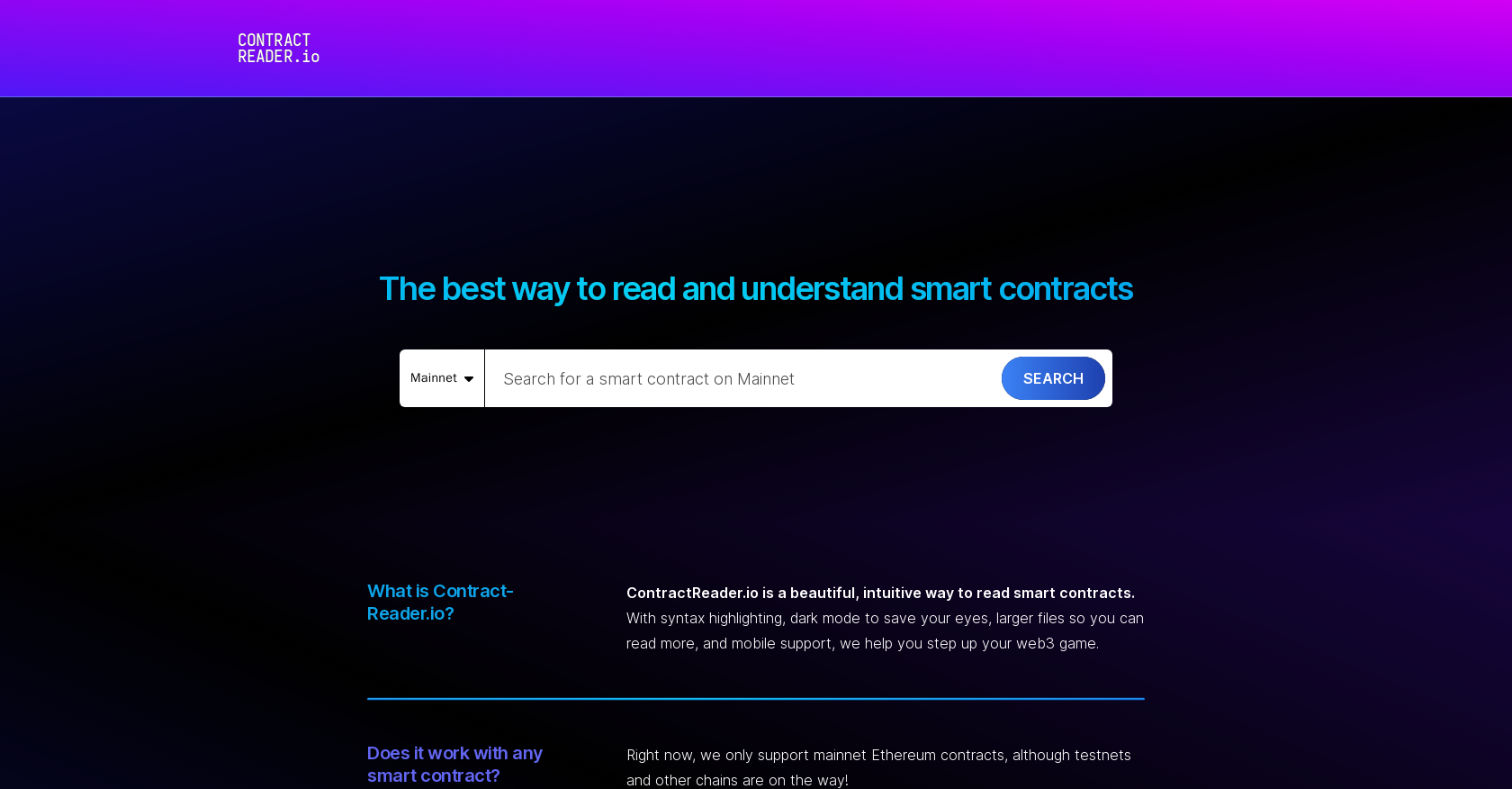 ContractReader - Screenshot showing the interface and features of this AI tool