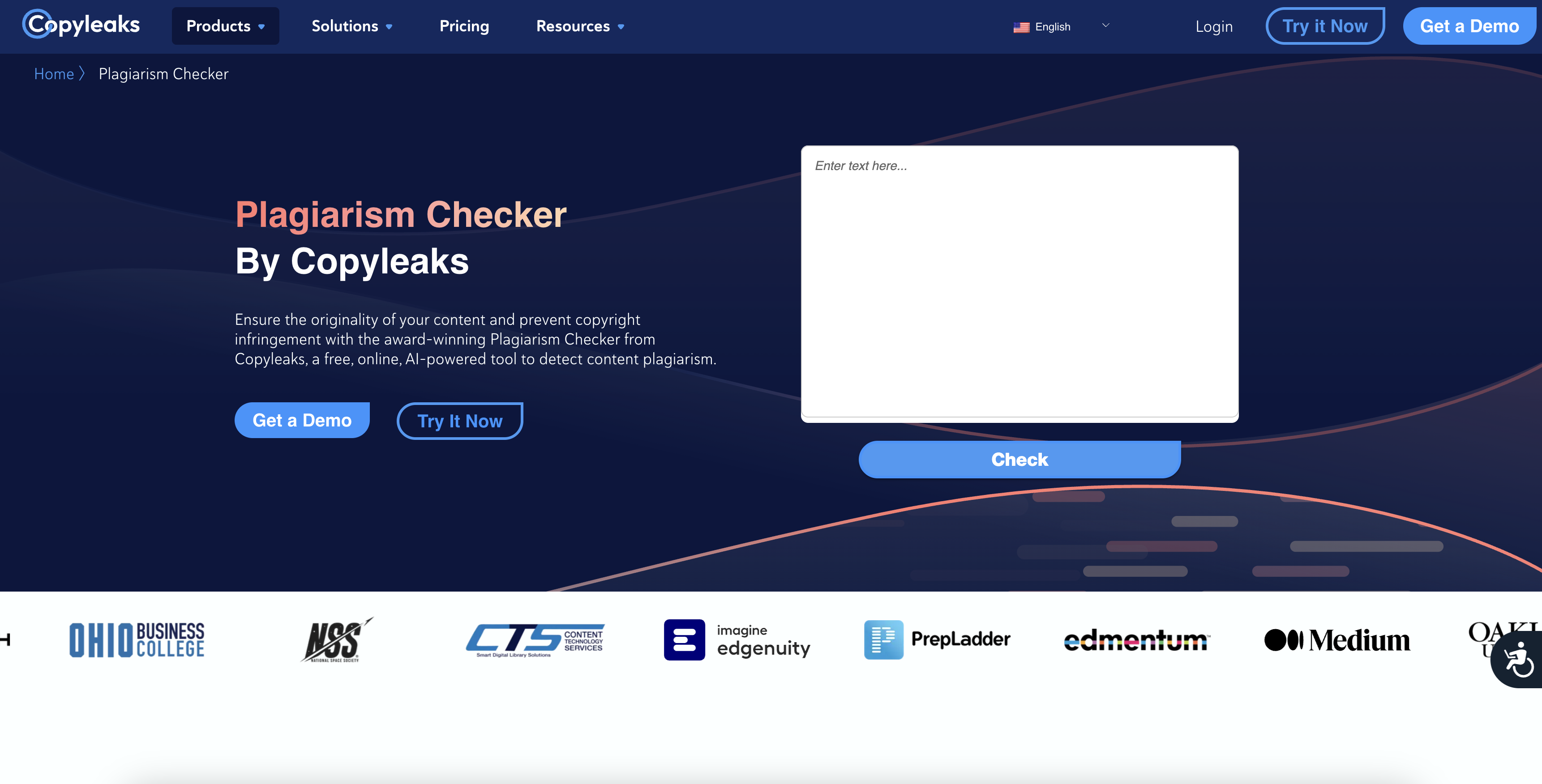 Copyleaks - Plagiarism detector - Screenshot showing the interface and features of this AI tool