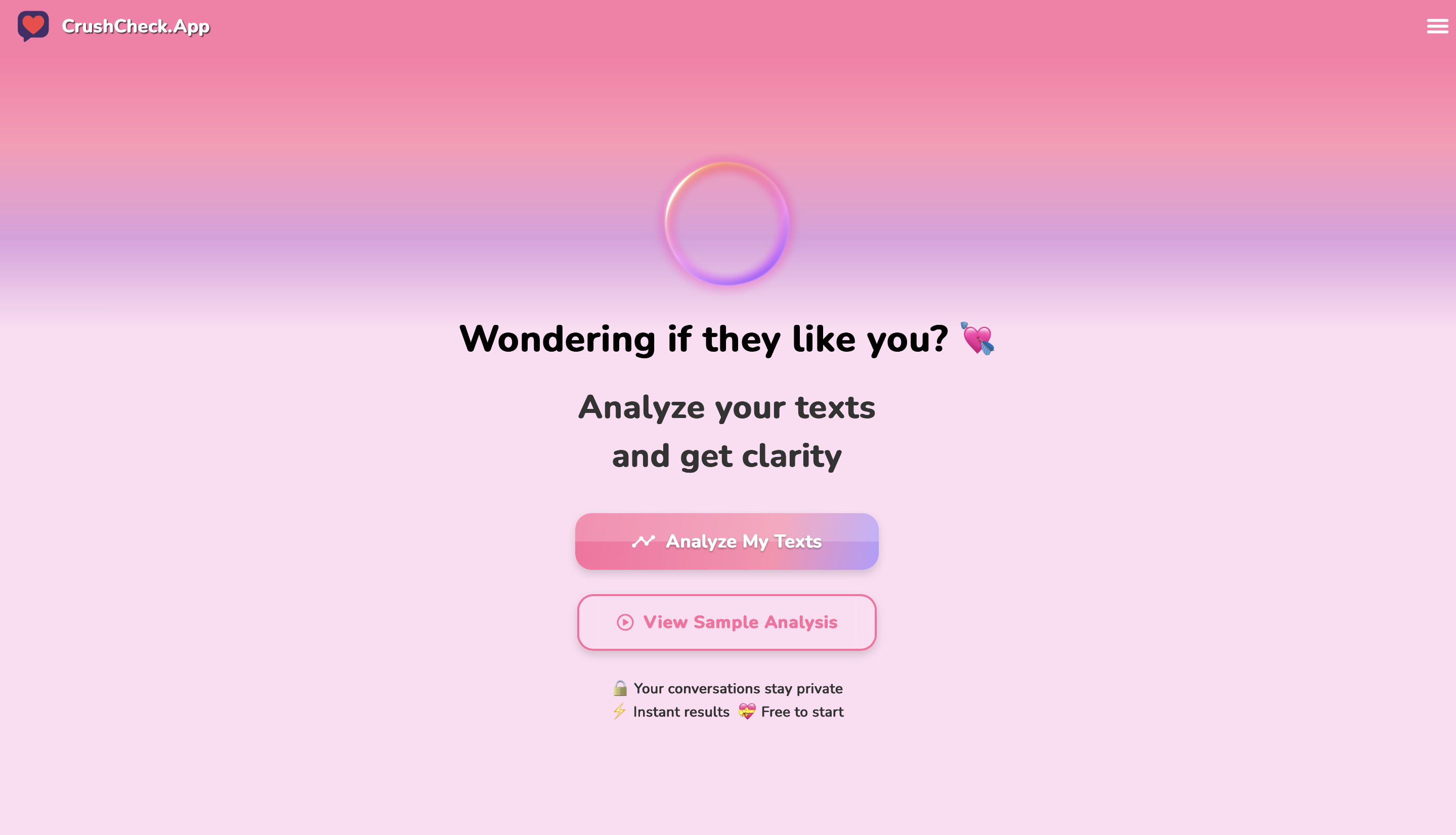 CrushCheck.App - Screenshot showing the interface and features of this AI tool