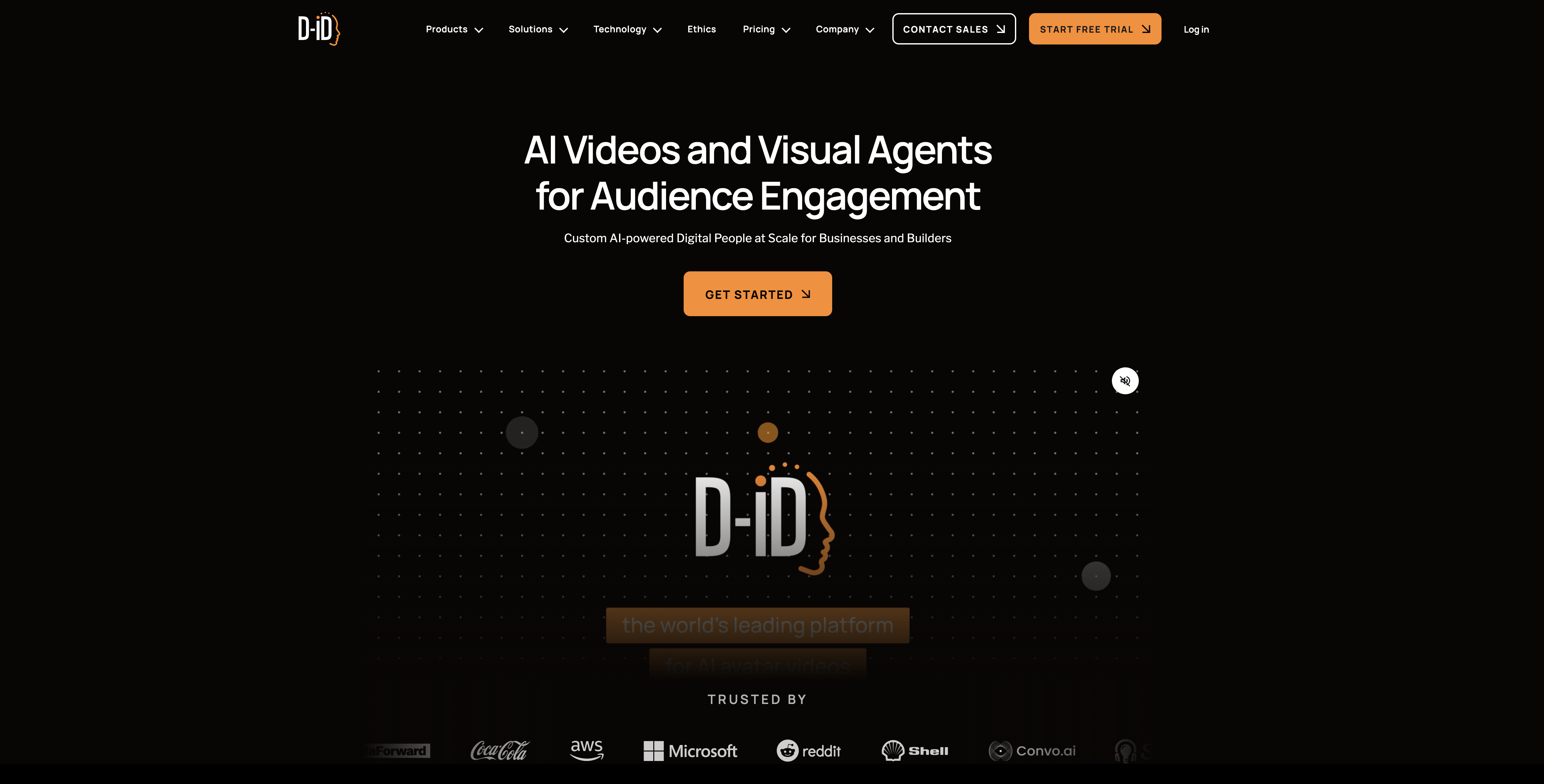 D-ID - Screenshot showing the interface and features of this AI tool