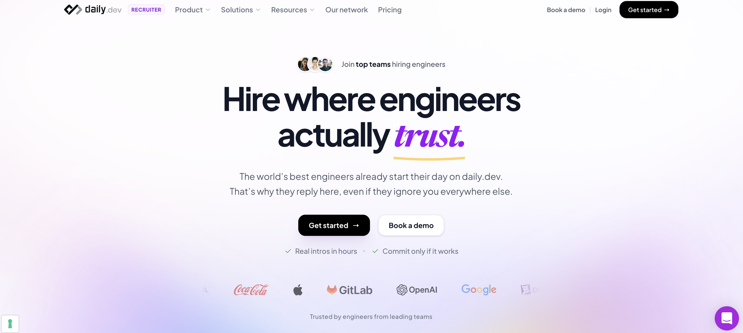 daily.dev Recruiter - Screenshot showing the interface and features of this AI tool