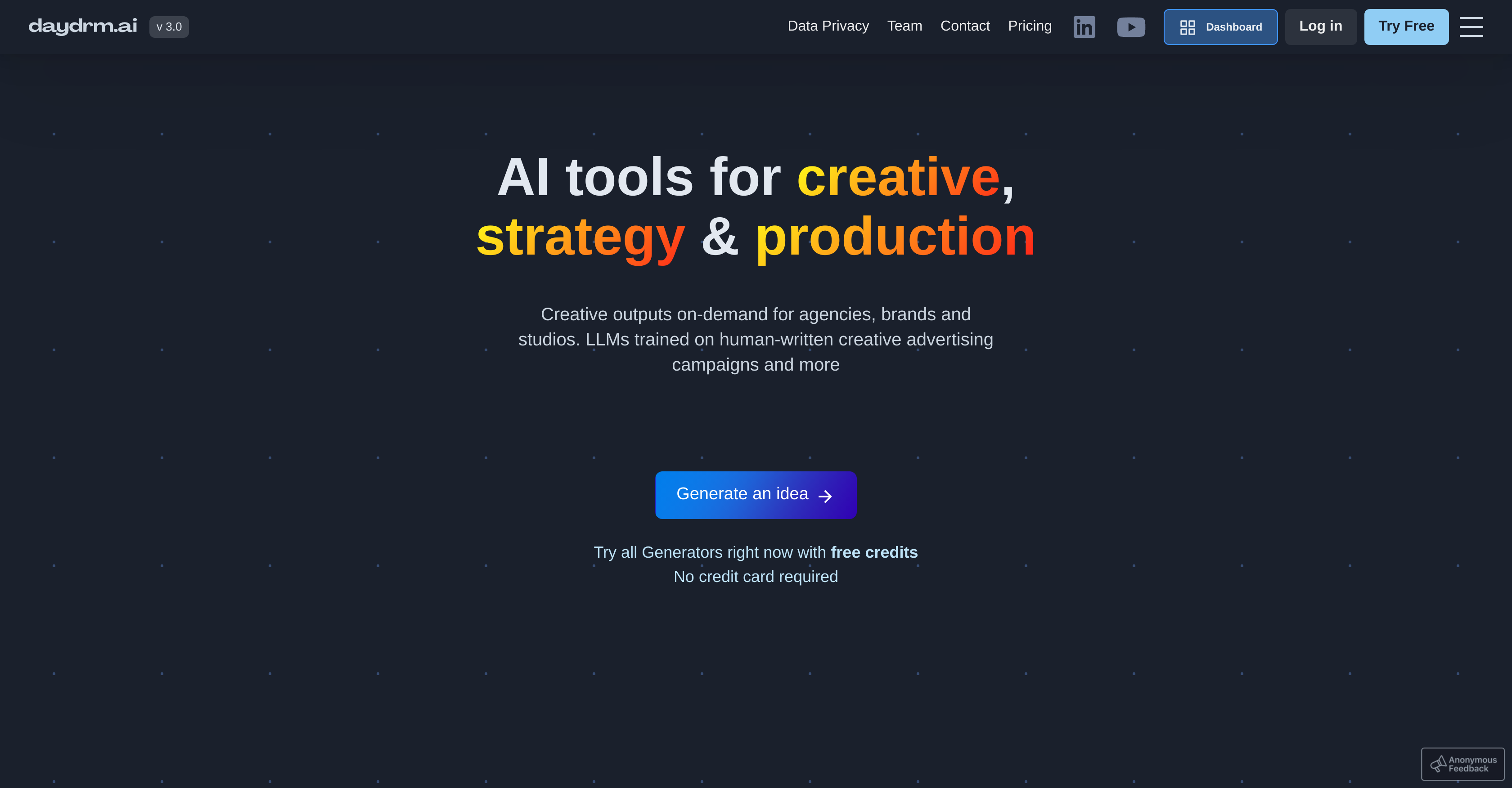 Daydrm.ai - Screenshot showing the interface and features of this AI tool