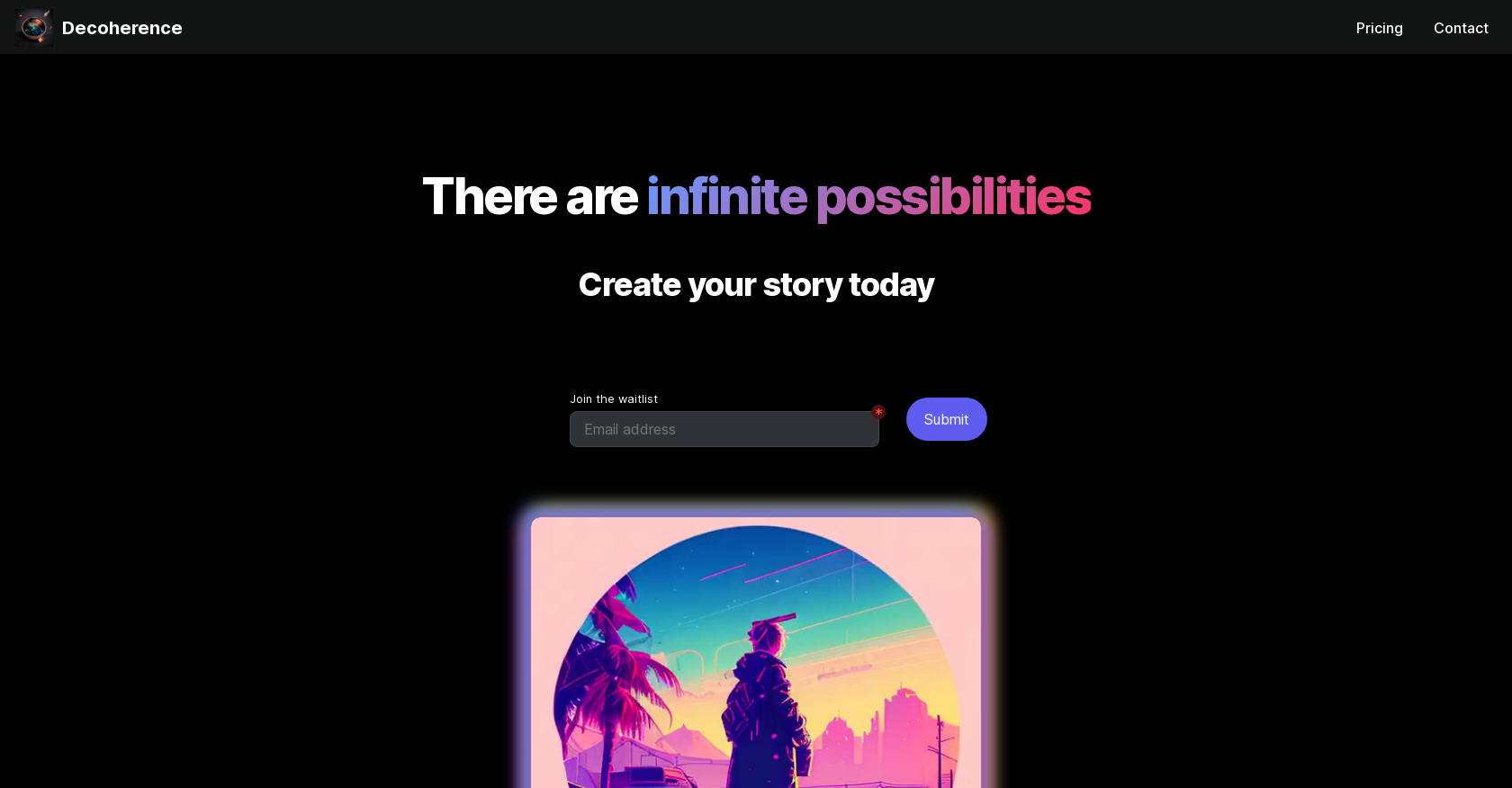Decoherence - Screenshot showing the interface and features of this AI tool