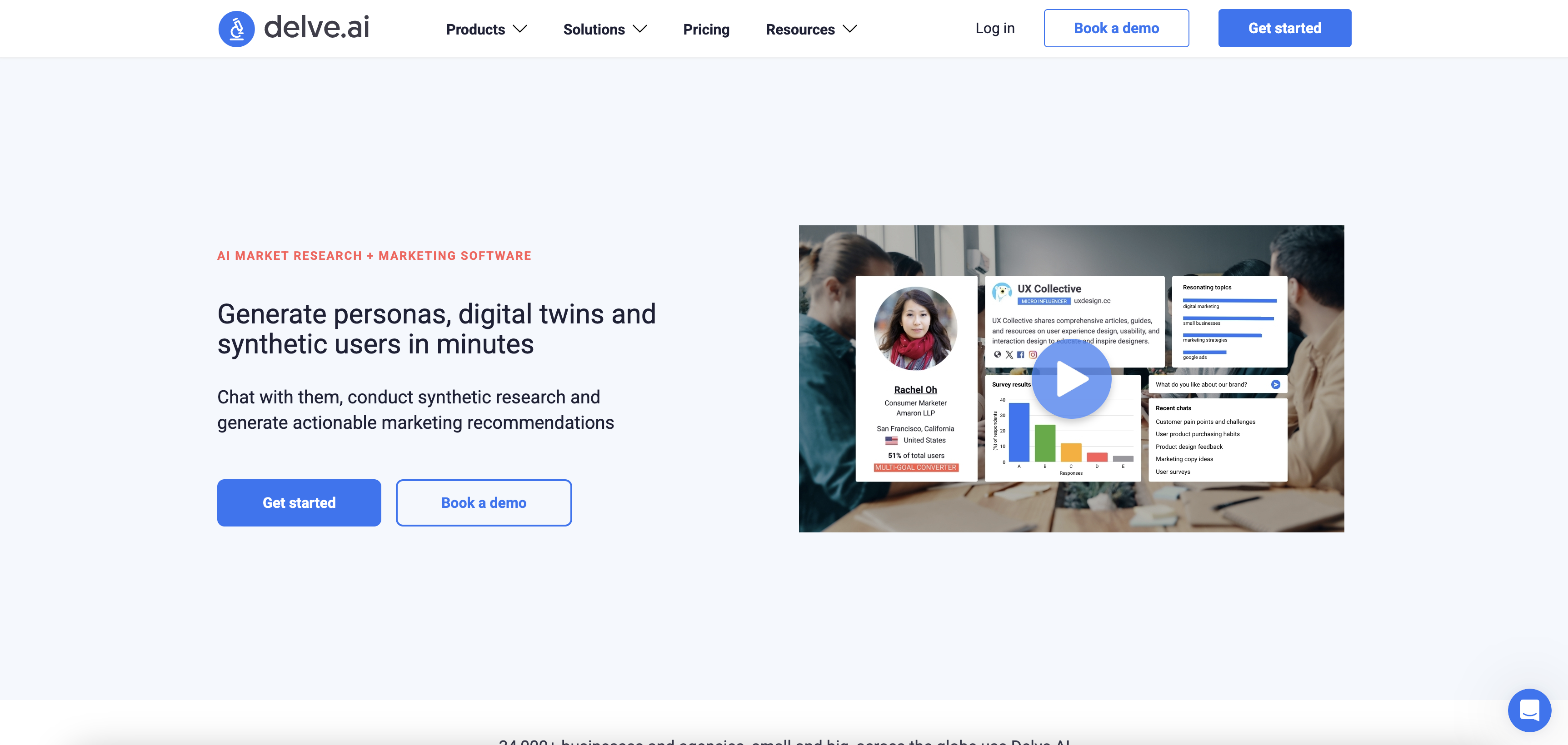 Delve - Screenshot showing the interface and features of this AI tool