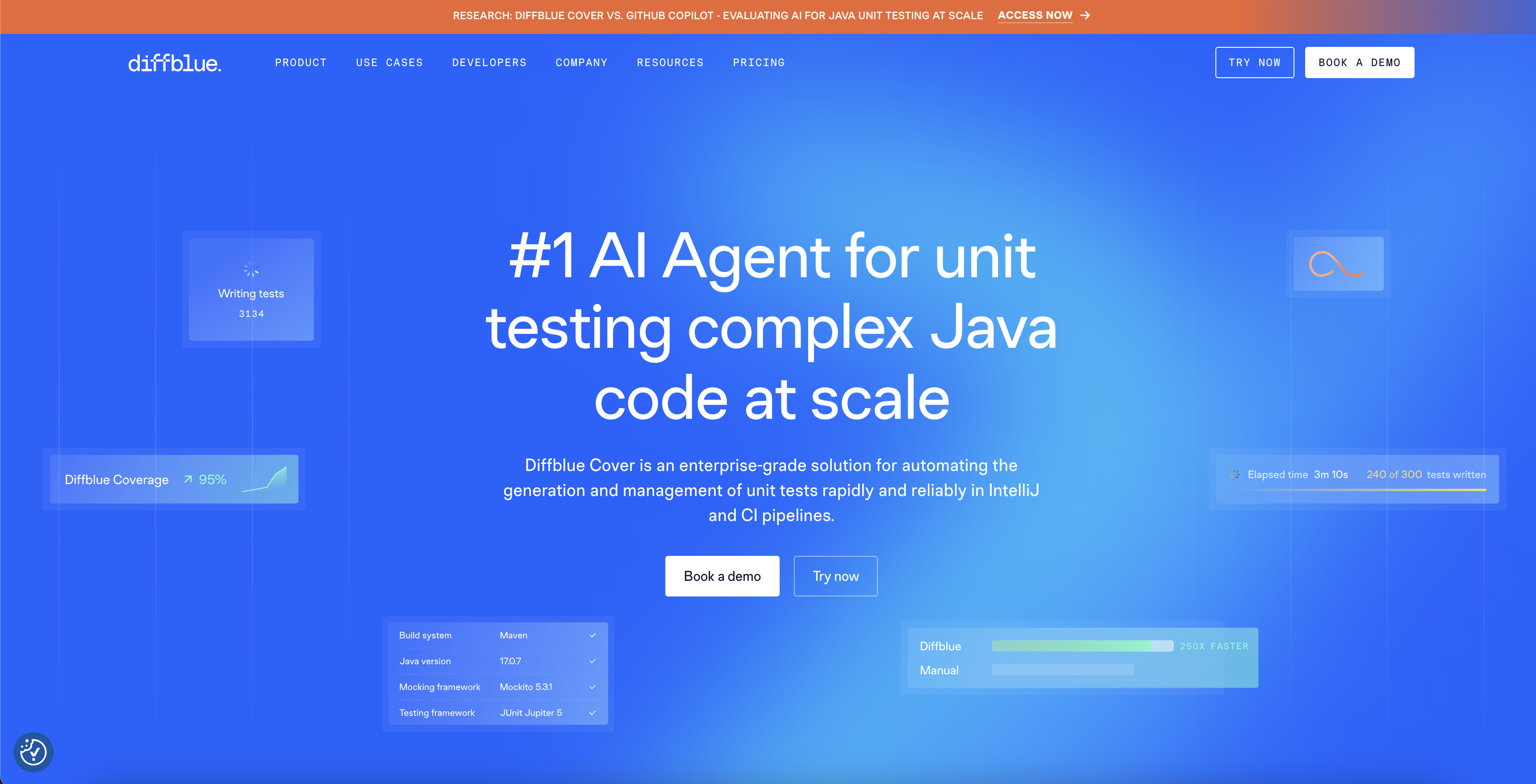 Diffblue Cover - Screenshot showing the interface and features of this AI tool