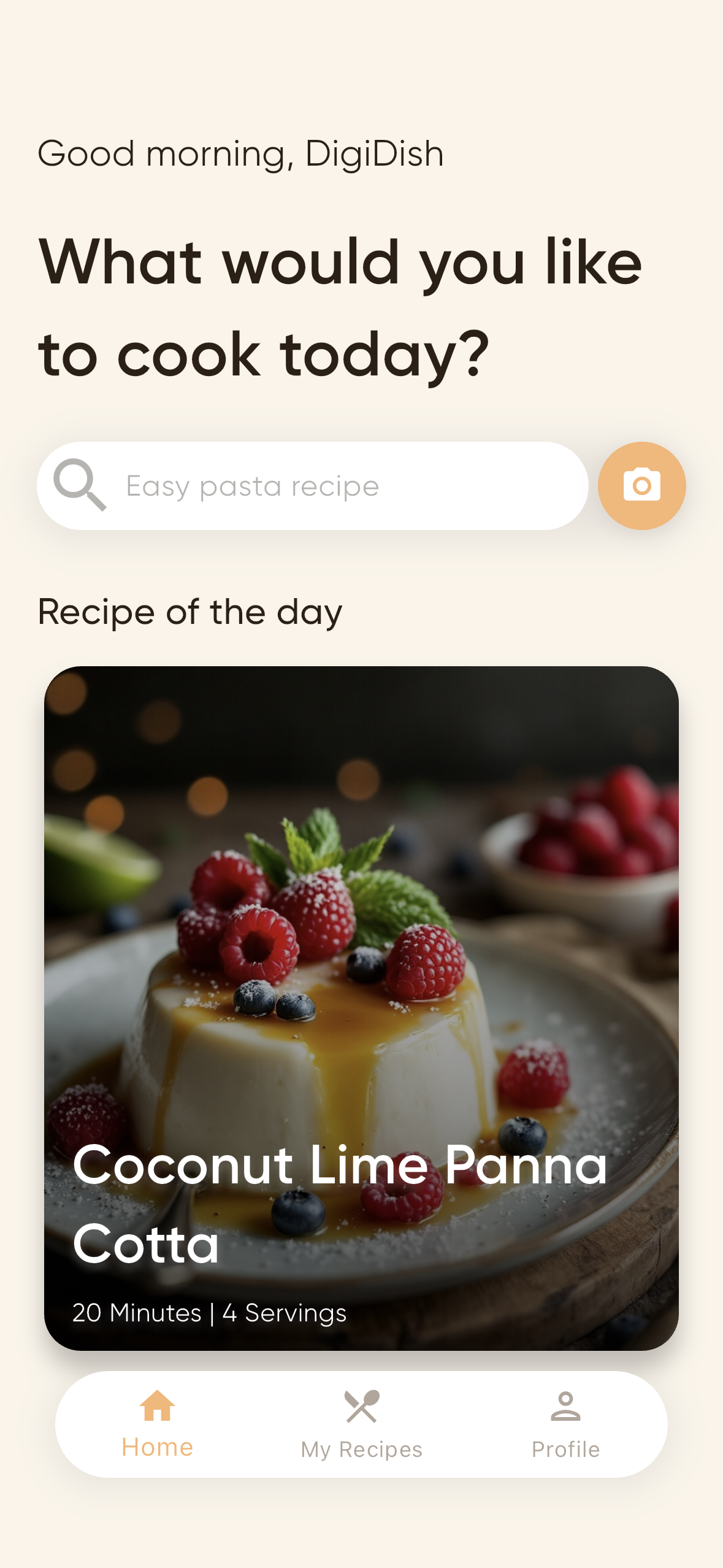 DigiDish - Screenshot showing the interface and features of this AI tool