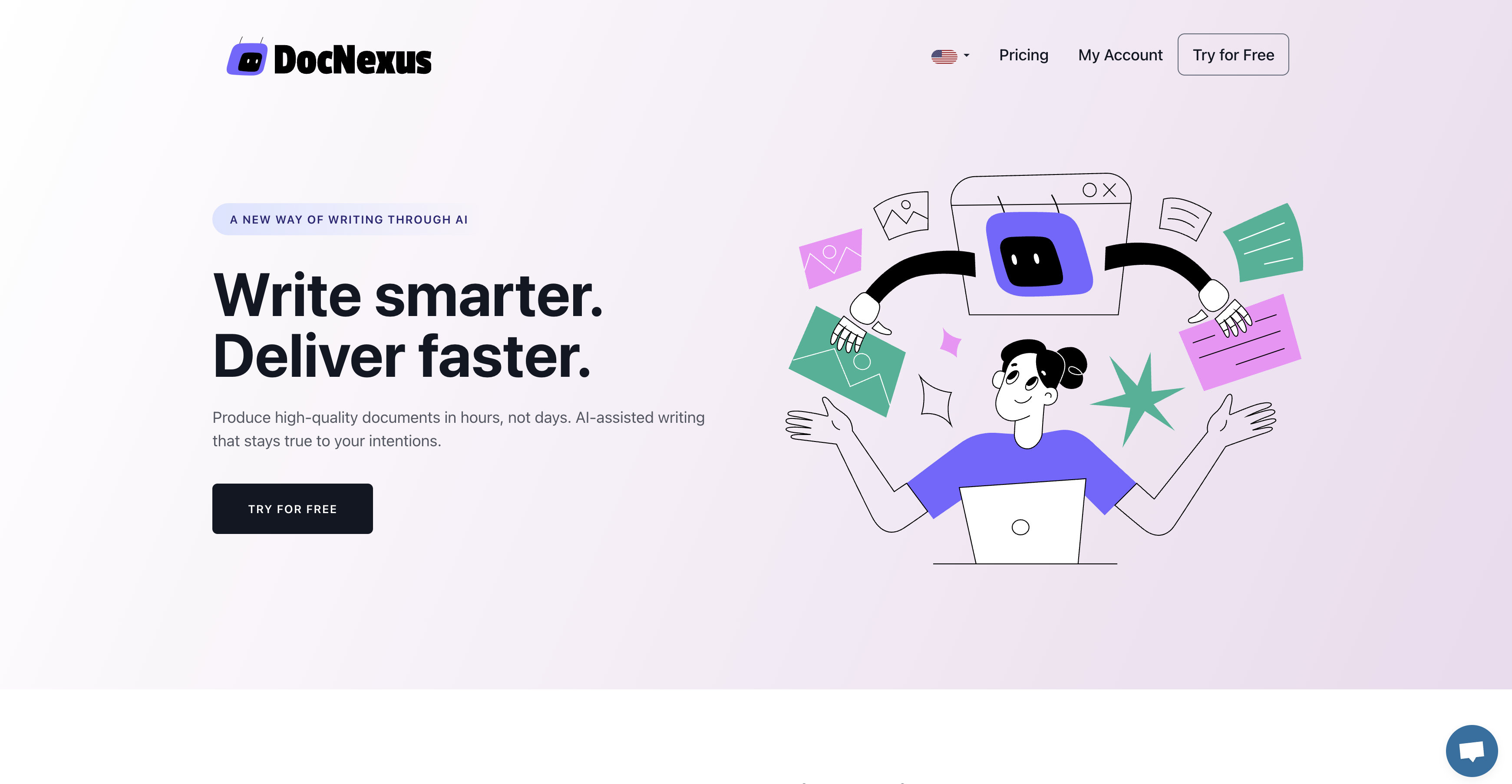 DocNexus - Screenshot showing the interface and features of this AI tool