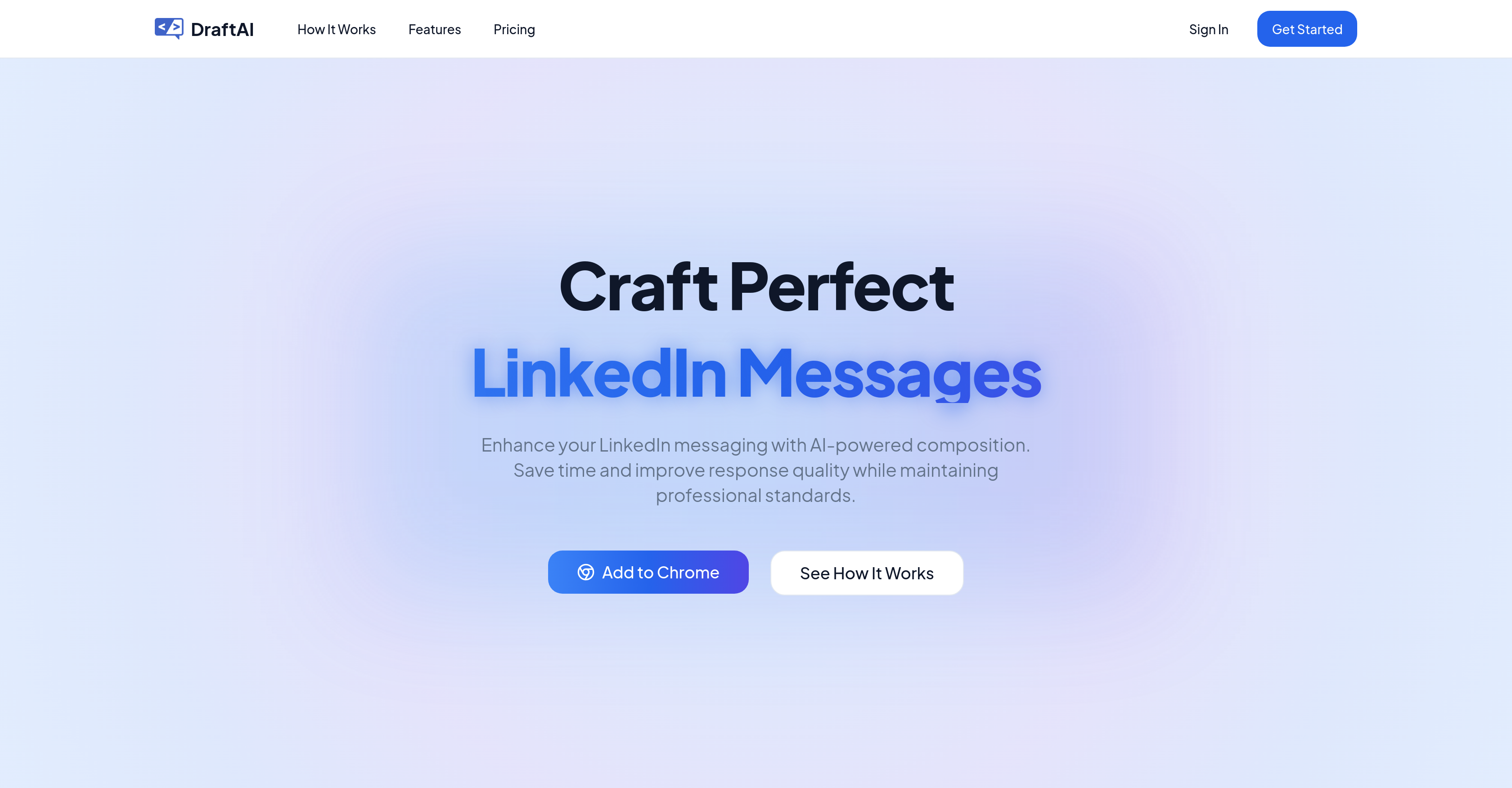 DraftAI - Screenshot showing the interface and features of this AI tool