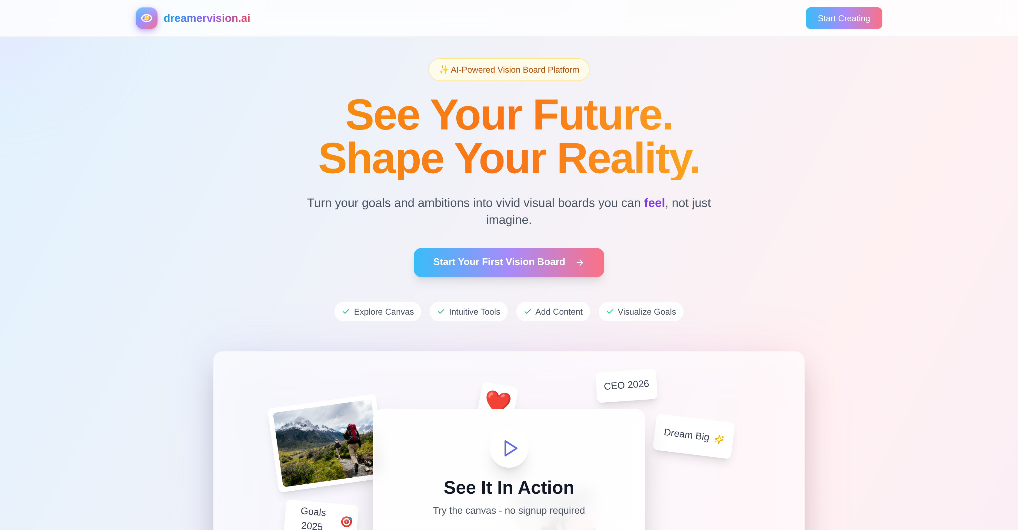 dreamervision.ai - Screenshot showing the interface and features of this AI tool