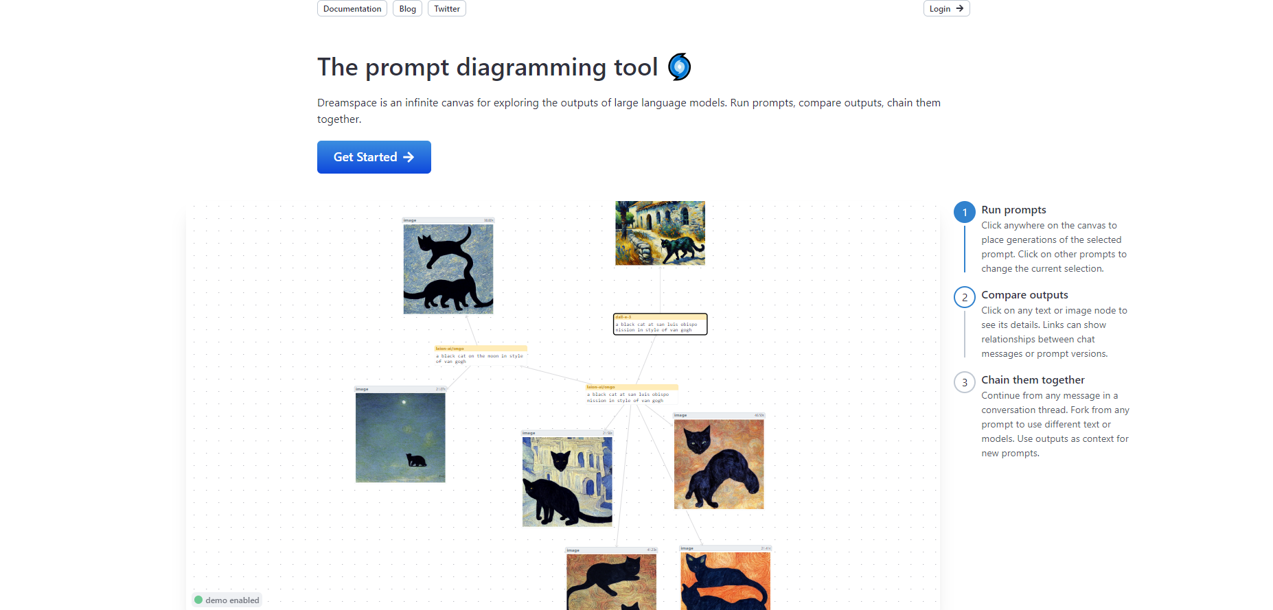 Dreamspace.art - Screenshot showing the interface and features of this AI tool