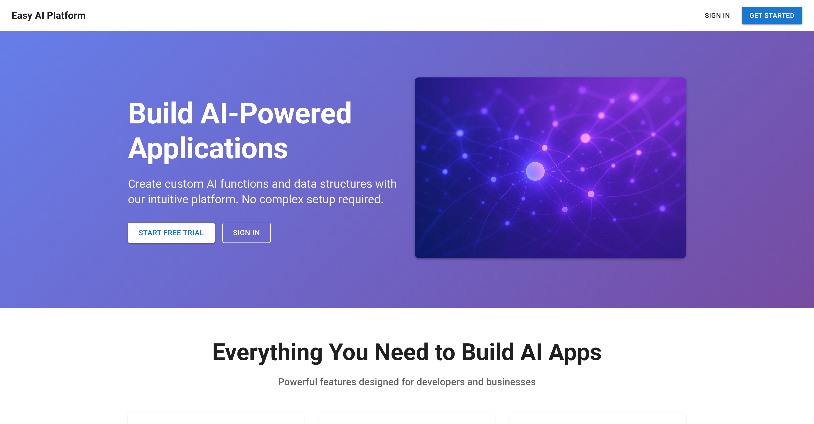 EasyAI Custom Chatbots + APIs - Screenshot showing the interface and features of this AI tool