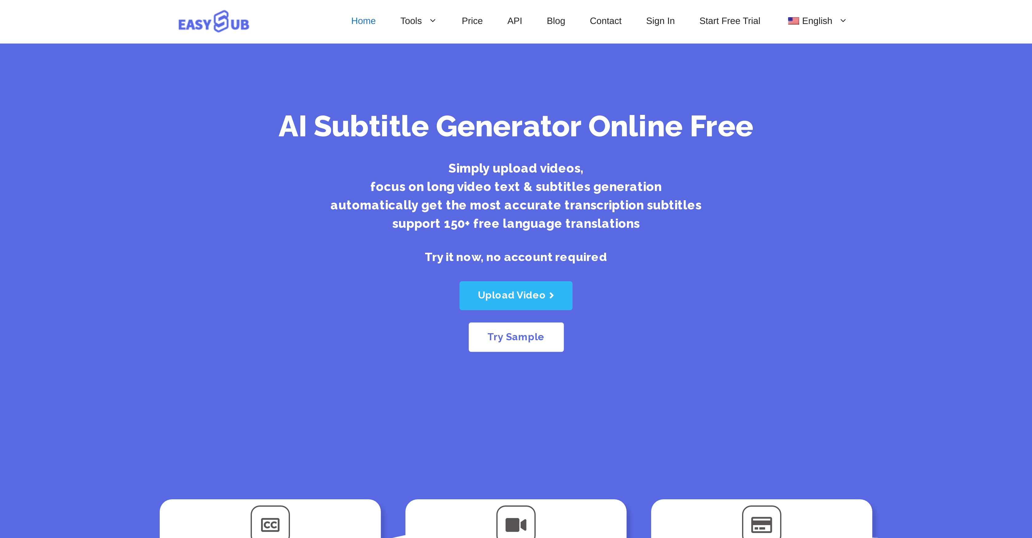 Easyssub - Screenshot showing the interface and features of this AI tool