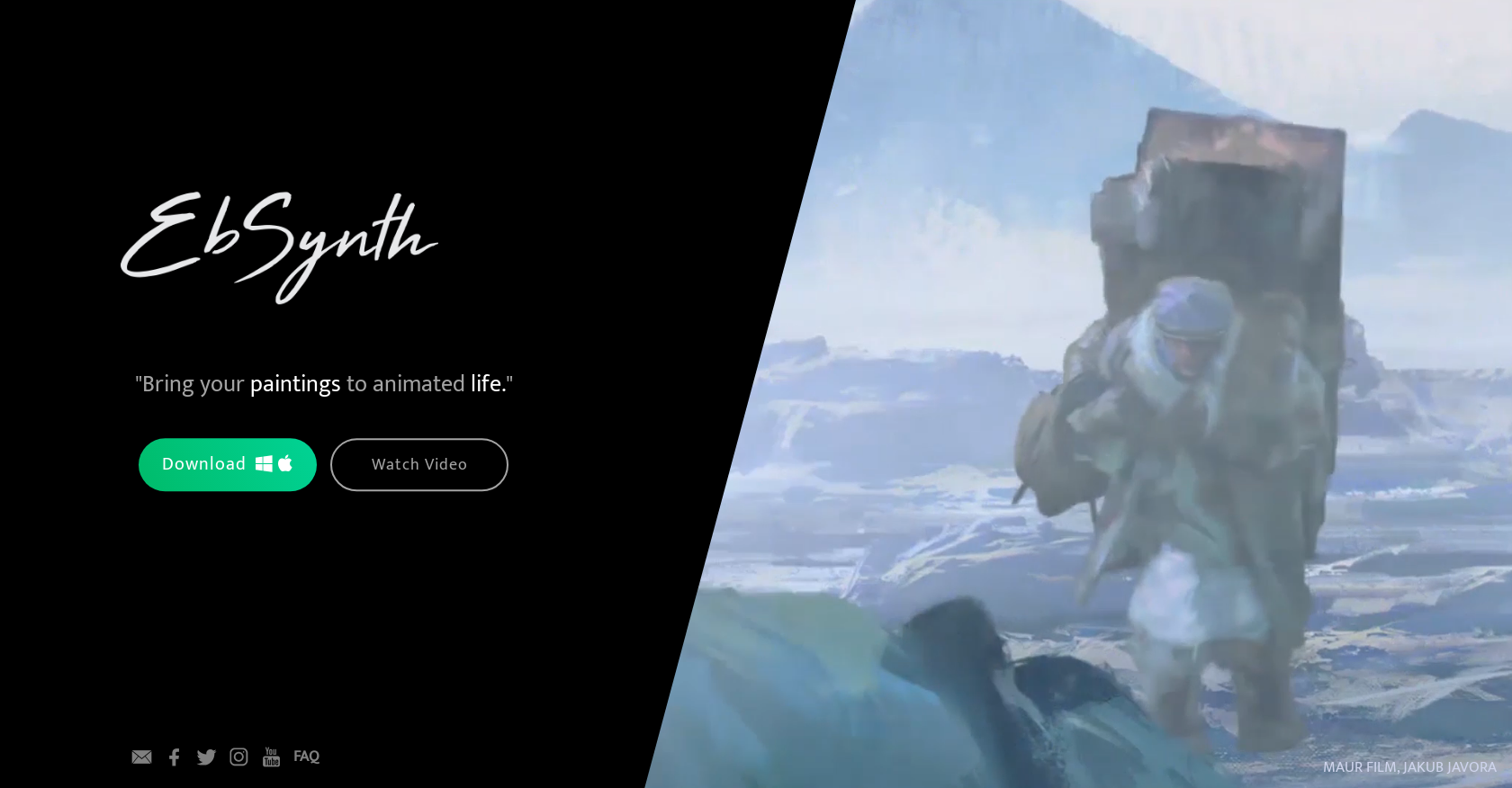 Ebsynth - Screenshot showing the interface and features of this AI tool