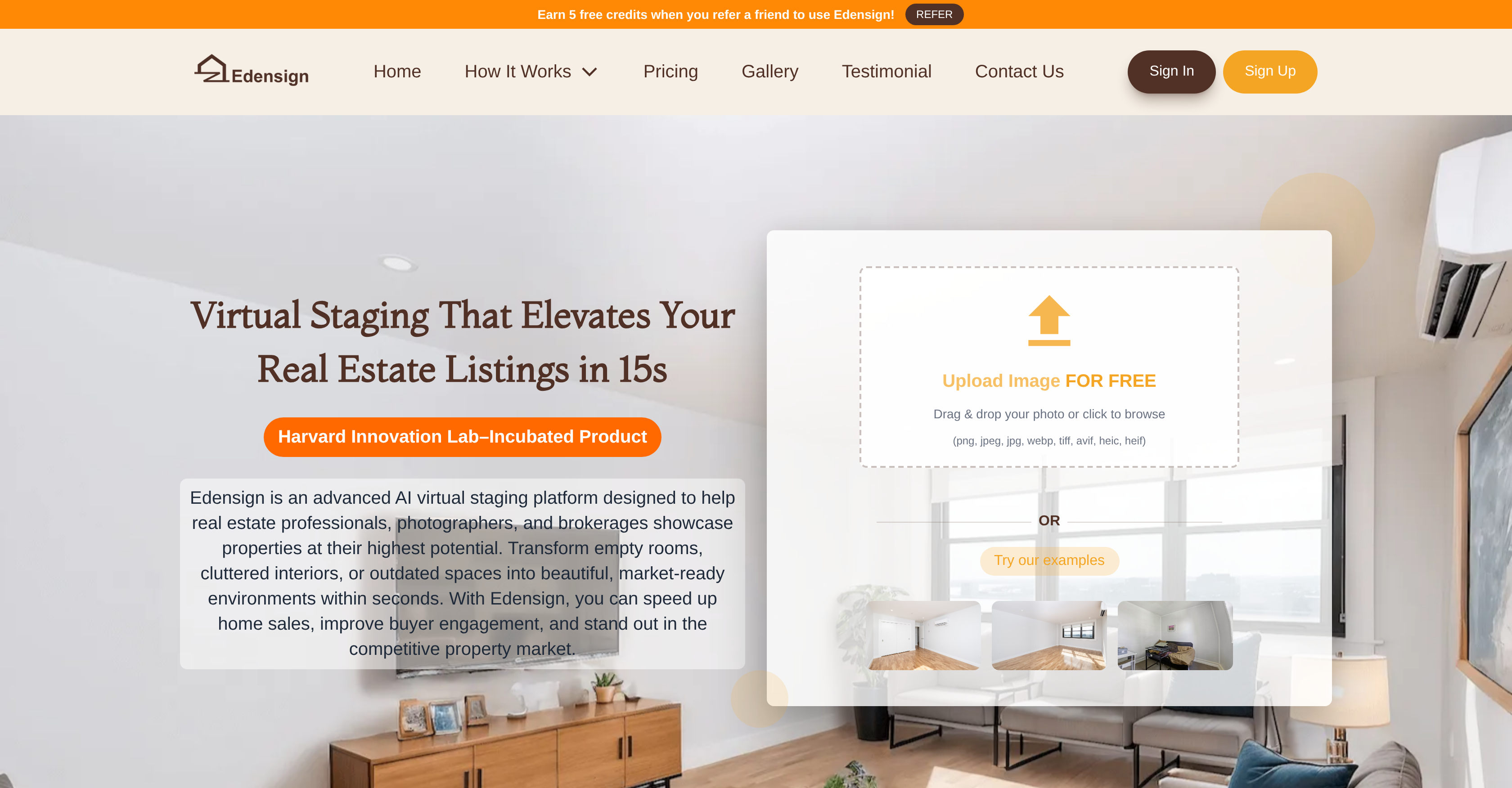Edensign - Screenshot showing the interface and features of this AI tool