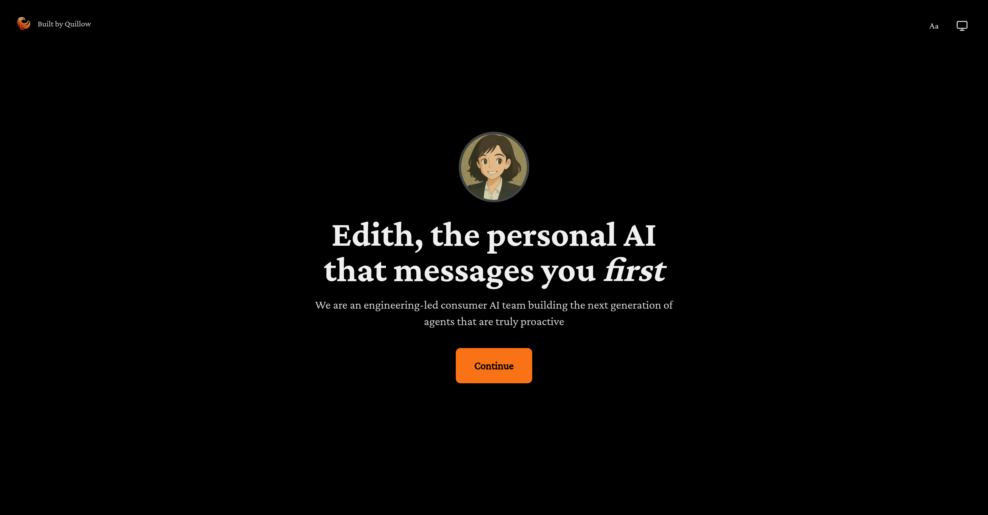Edith - Screenshot showing the interface and features of this AI tool