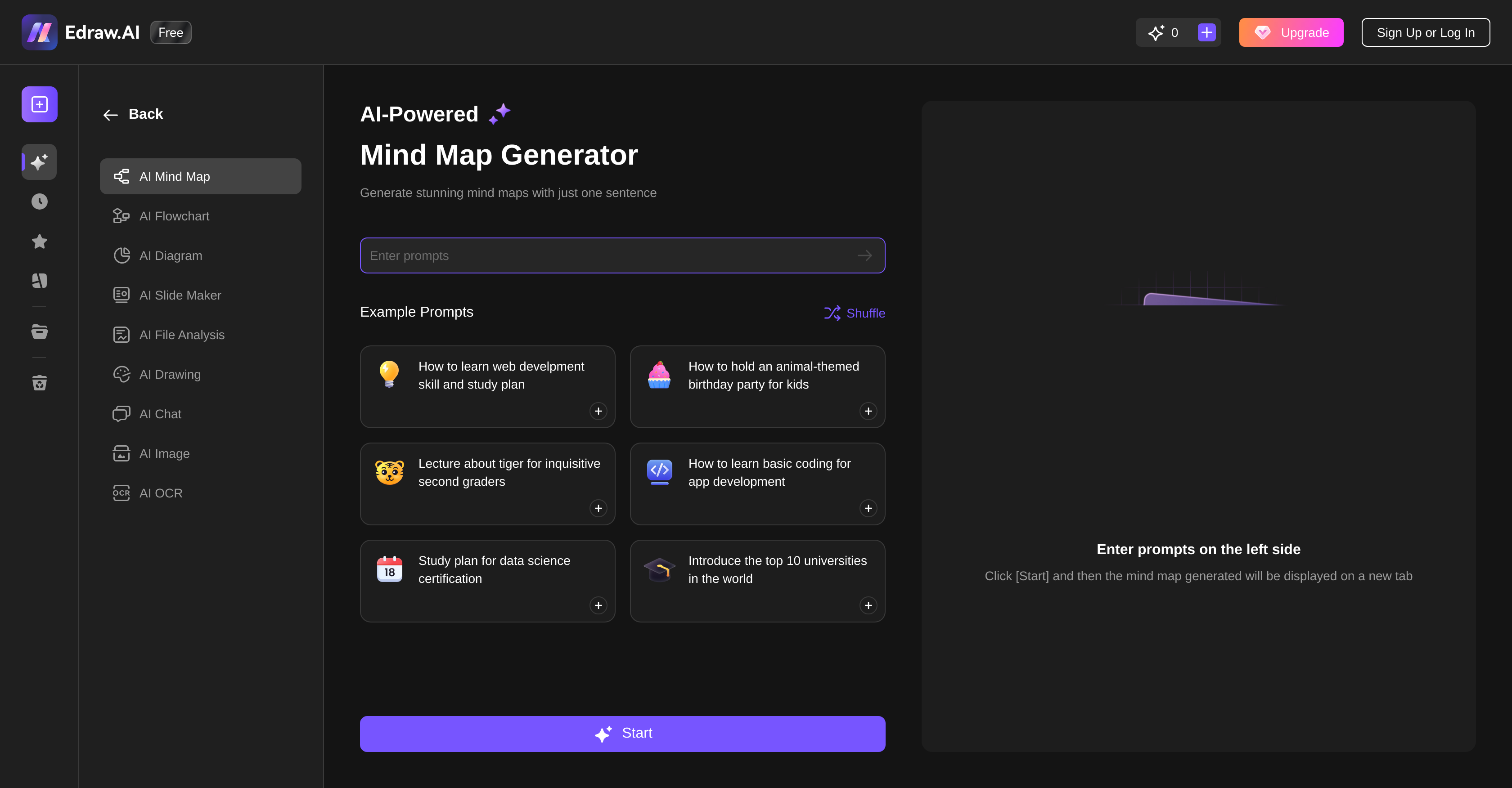 Edraw.AI - Screenshot showing the interface and features of this AI tool