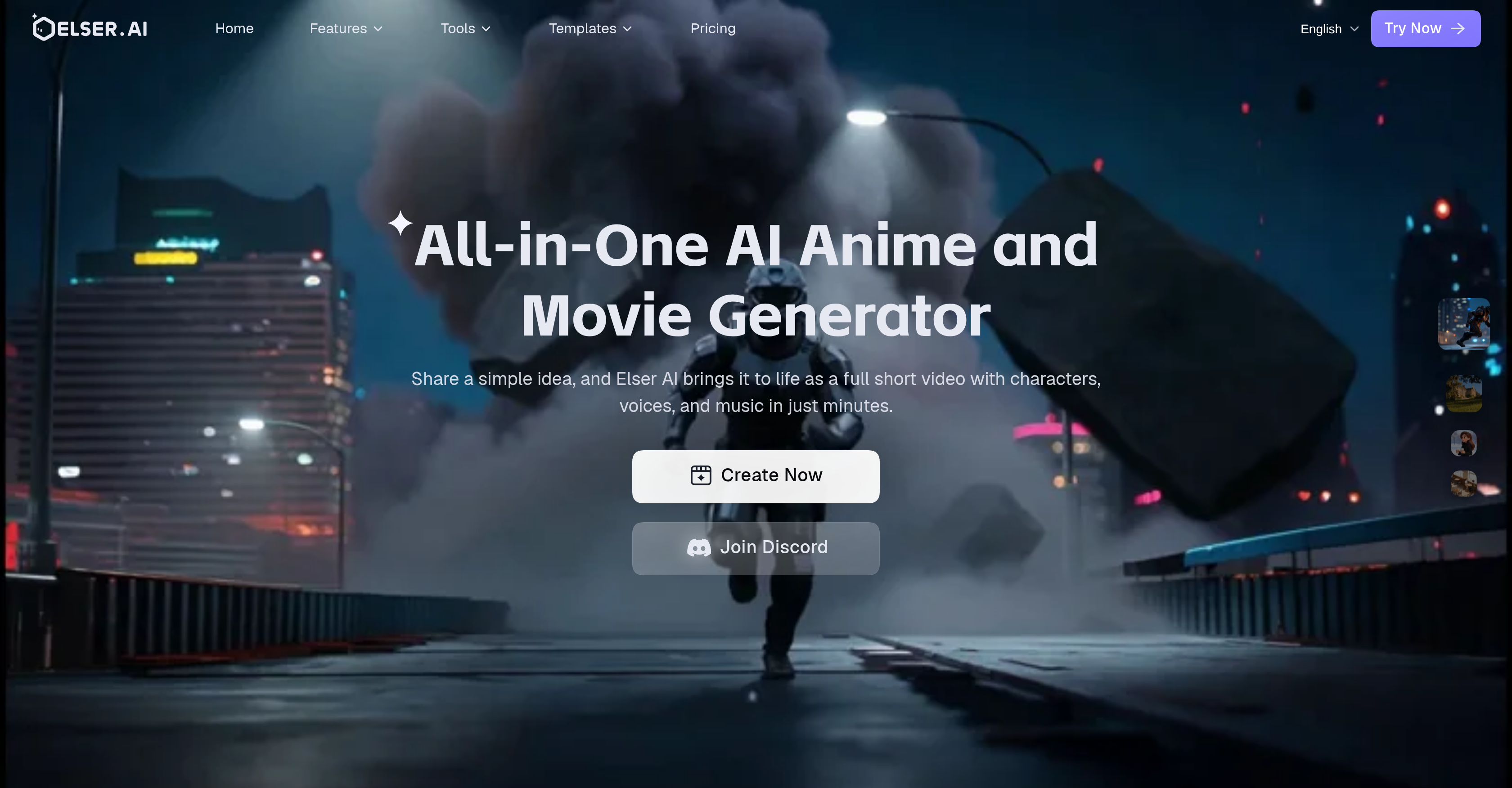 Elser AI - Screenshot showing the interface and features of this AI tool