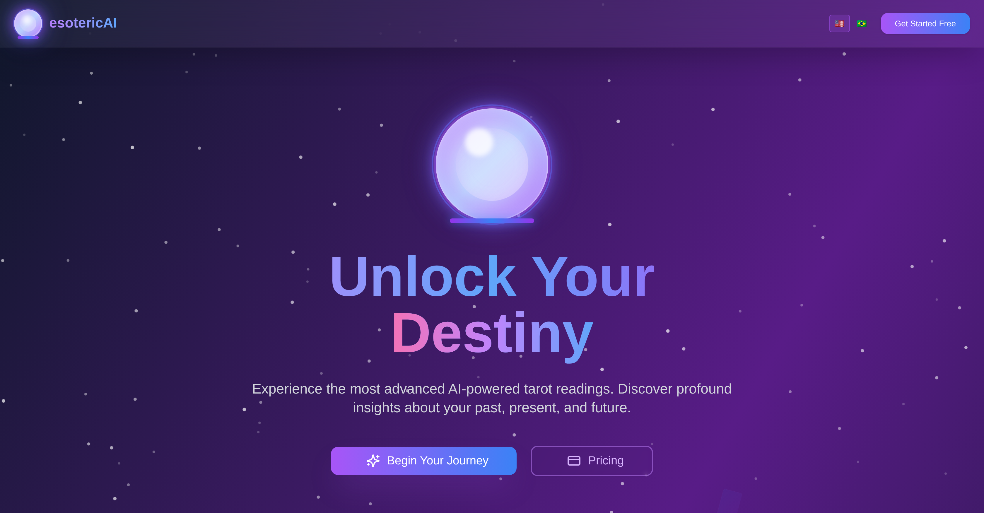esotericAI - Screenshot showing the interface and features of this AI tool