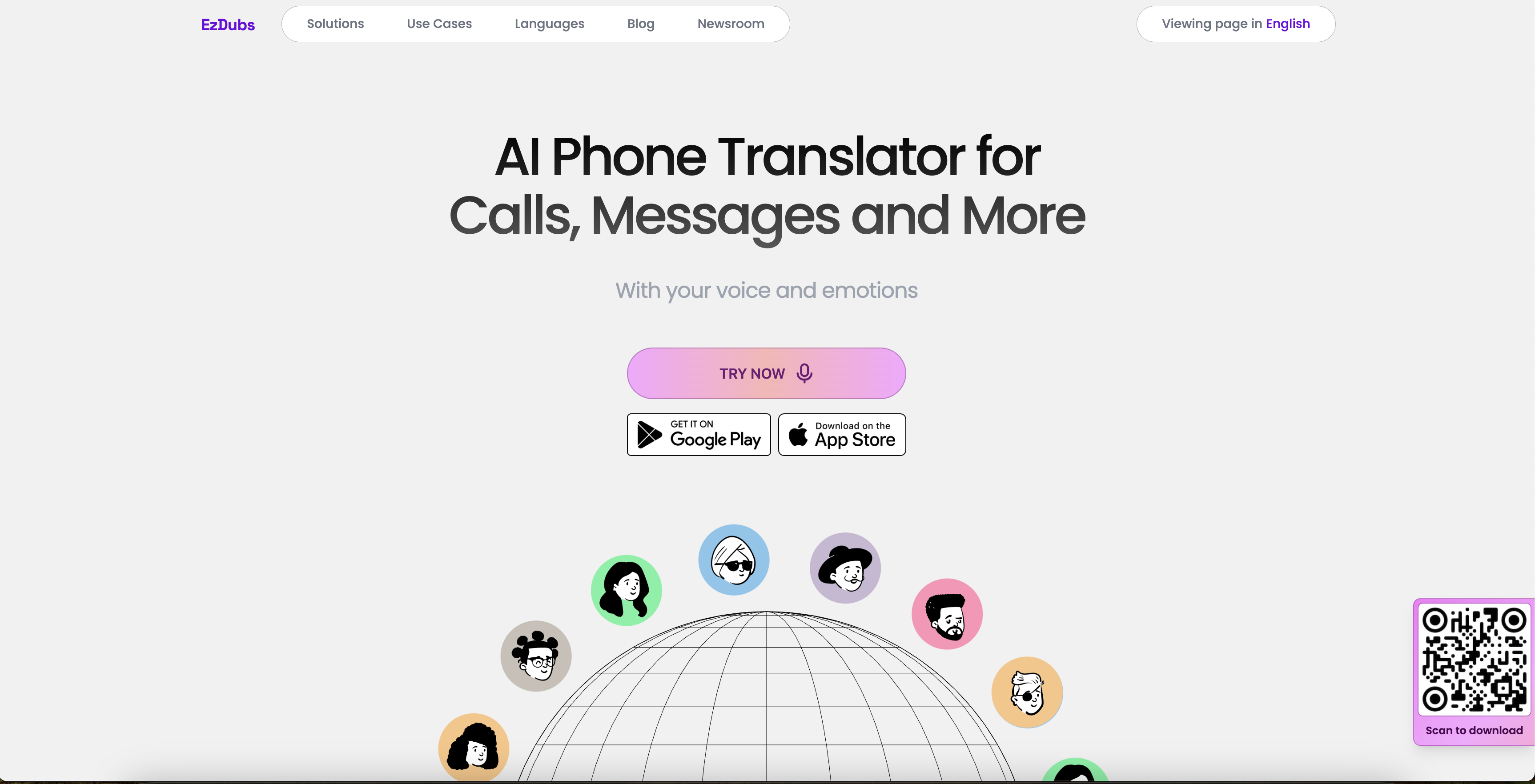 EZdubs - Screenshot showing the interface and features of this AI tool
