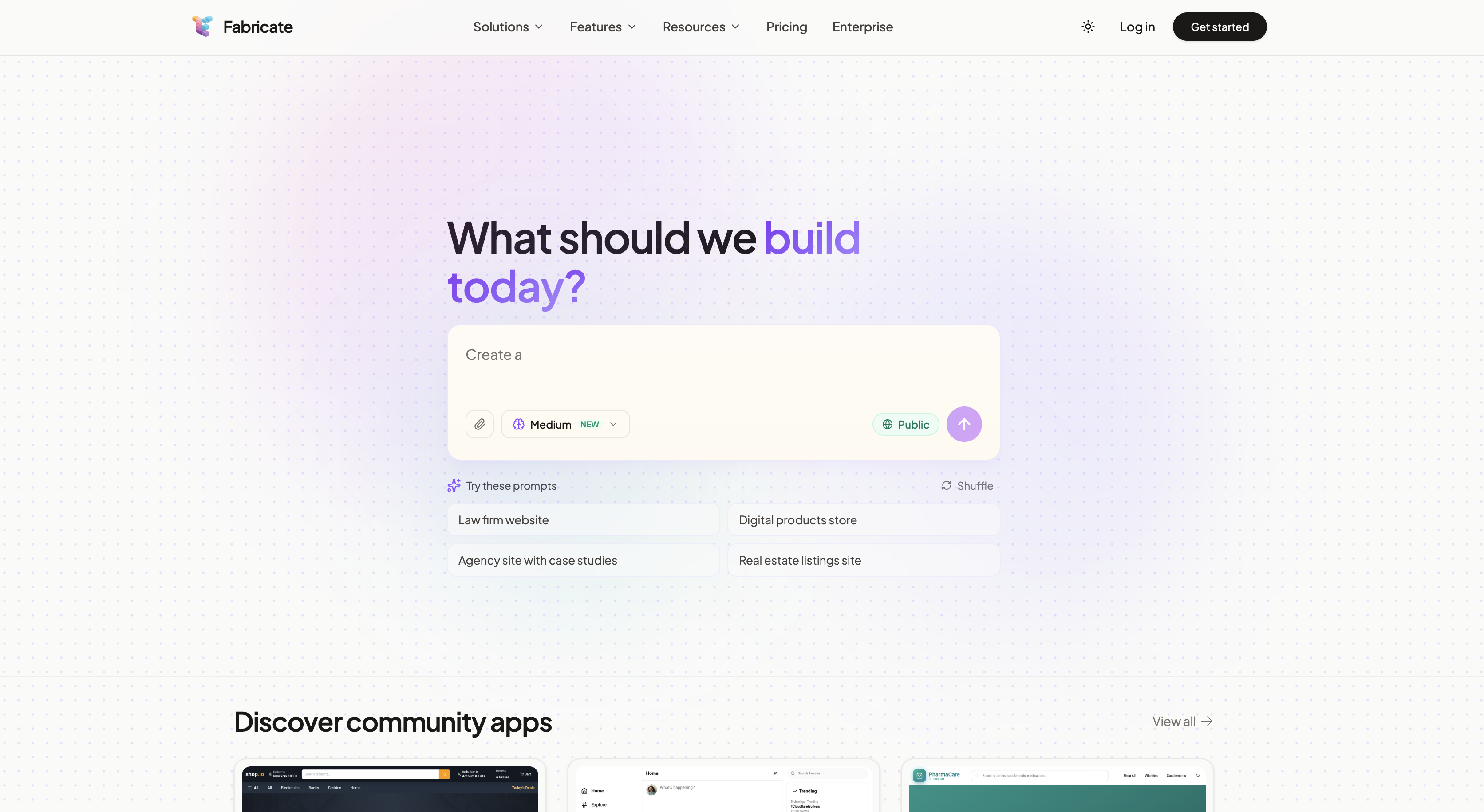 Fabricate - Screenshot showing the interface and features of this AI tool