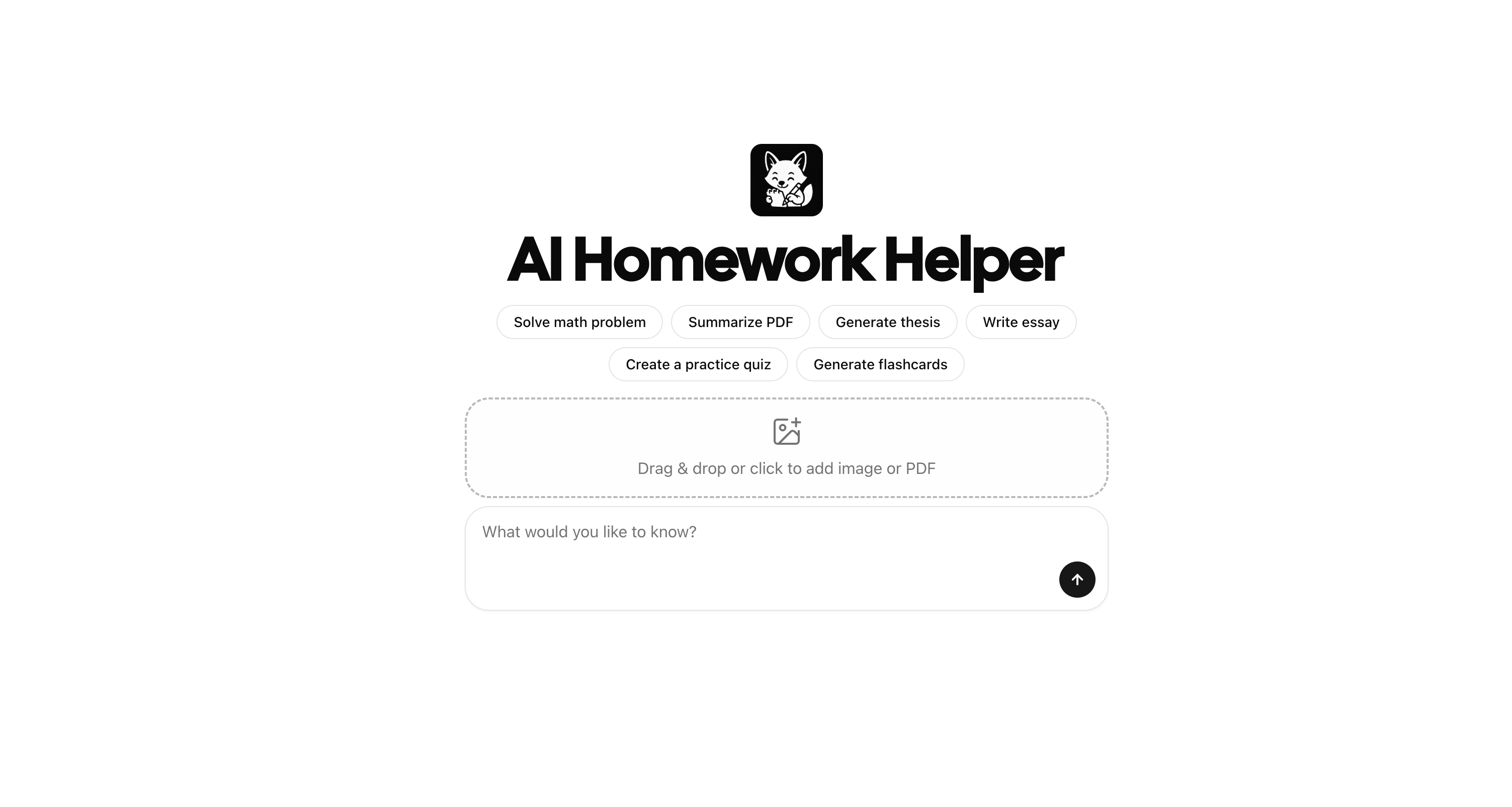 Feen AI - Homework Helper - Screenshot showing the interface and features of this AI tool