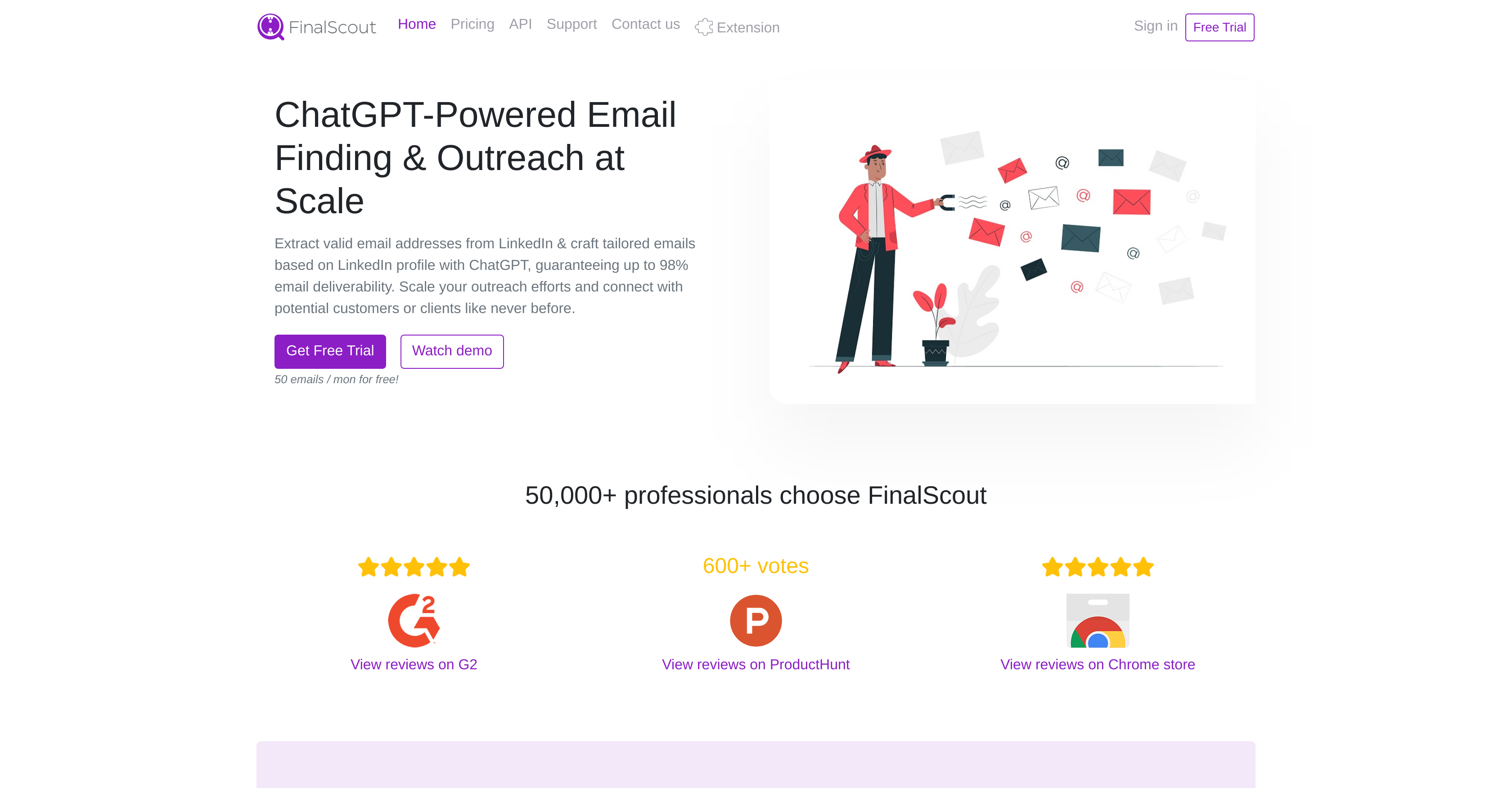 FinalScout - Screenshot showing the interface and features of this AI tool