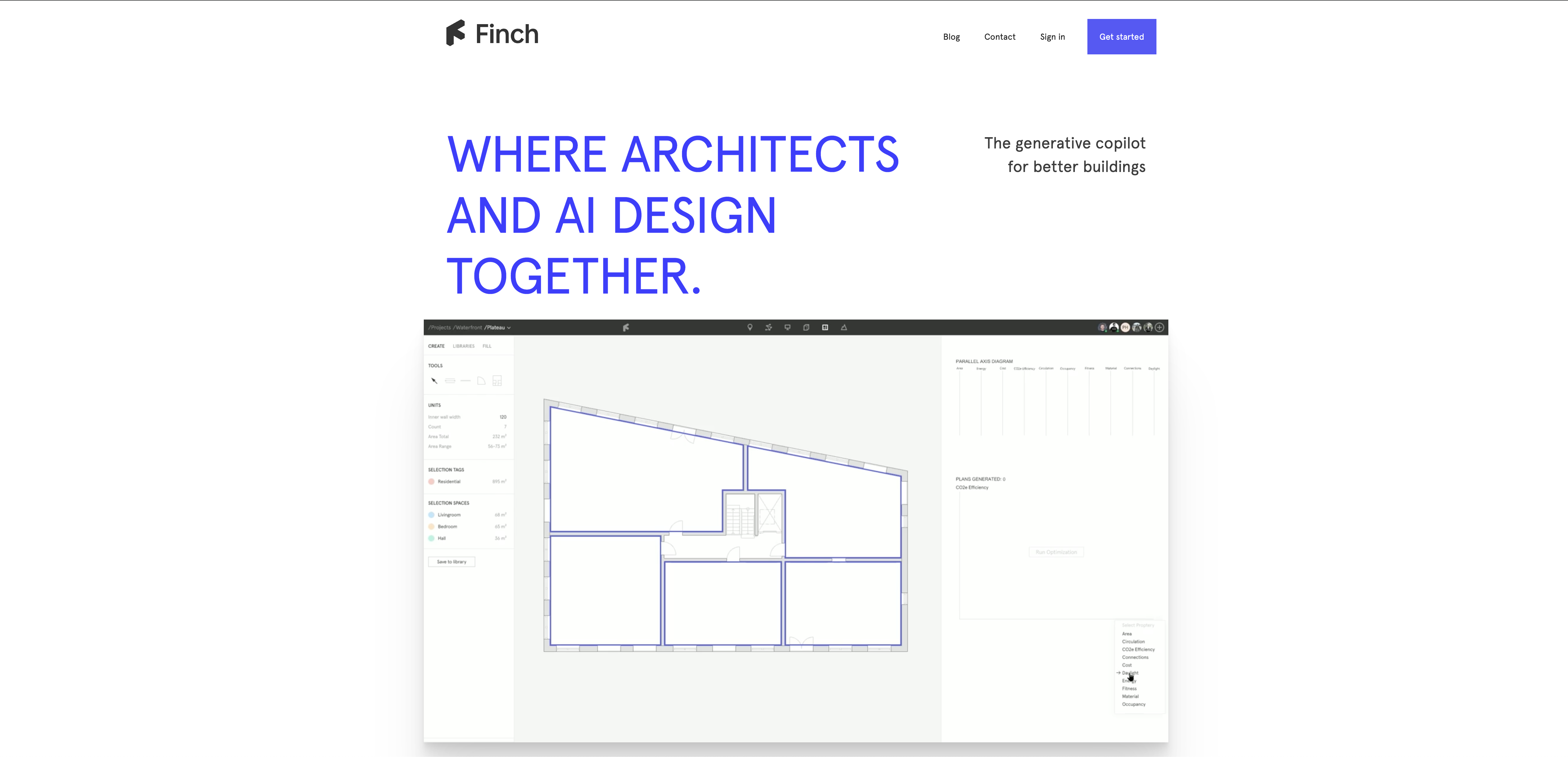 Finch 3D - Screenshot showing the interface and features of this AI tool