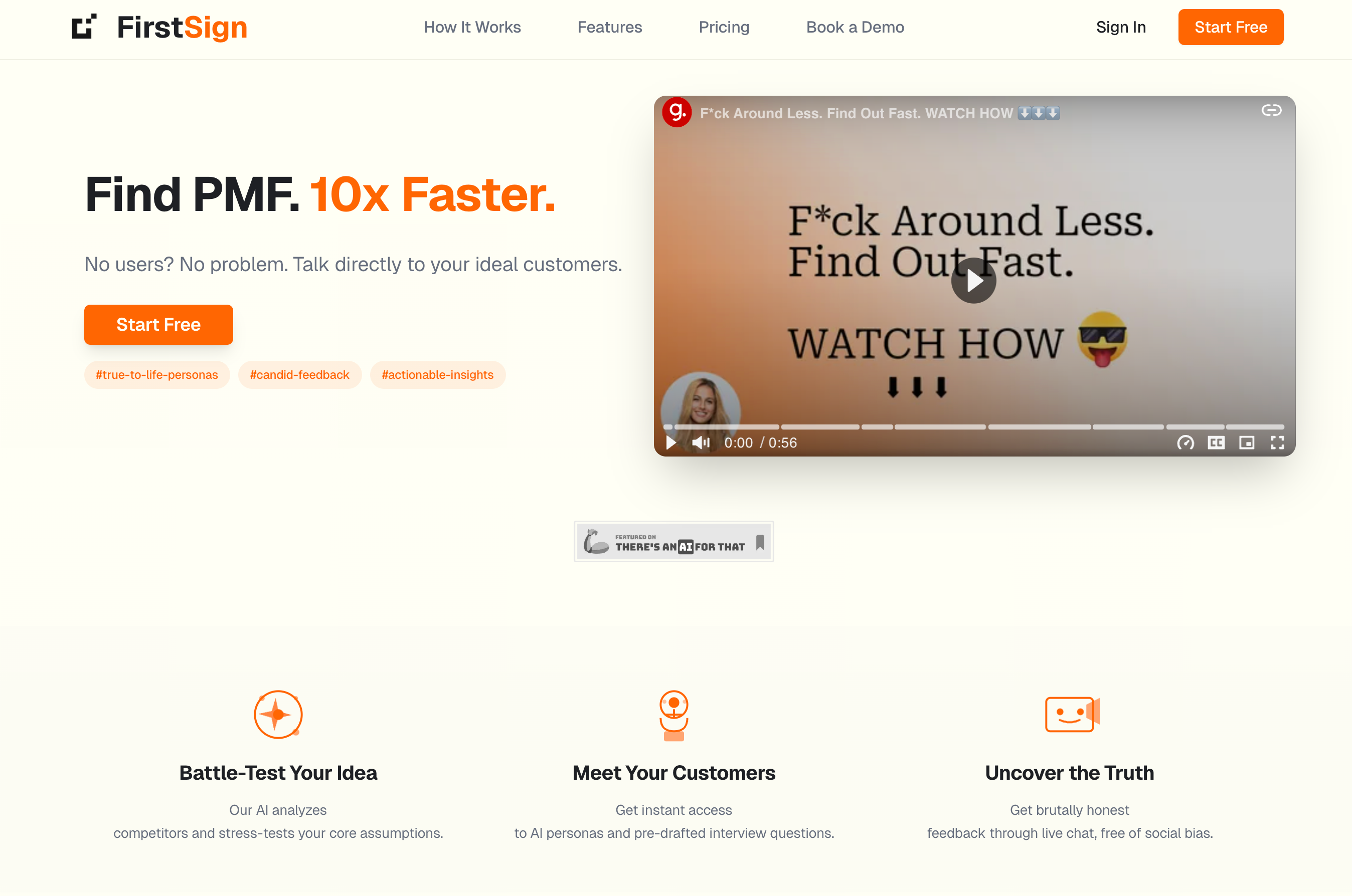 FirstSign AI - Screenshot showing the interface and features of this AI tool