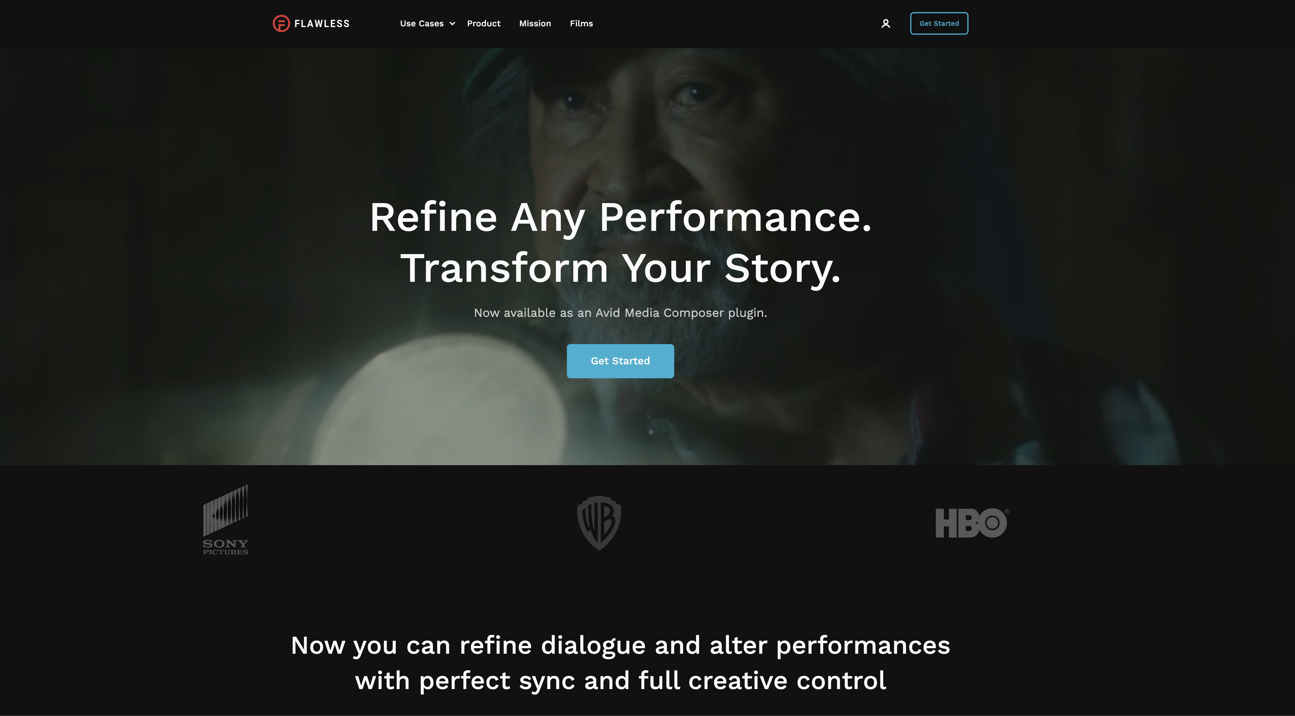 Flawless - Screenshot showing the interface and features of this AI tool