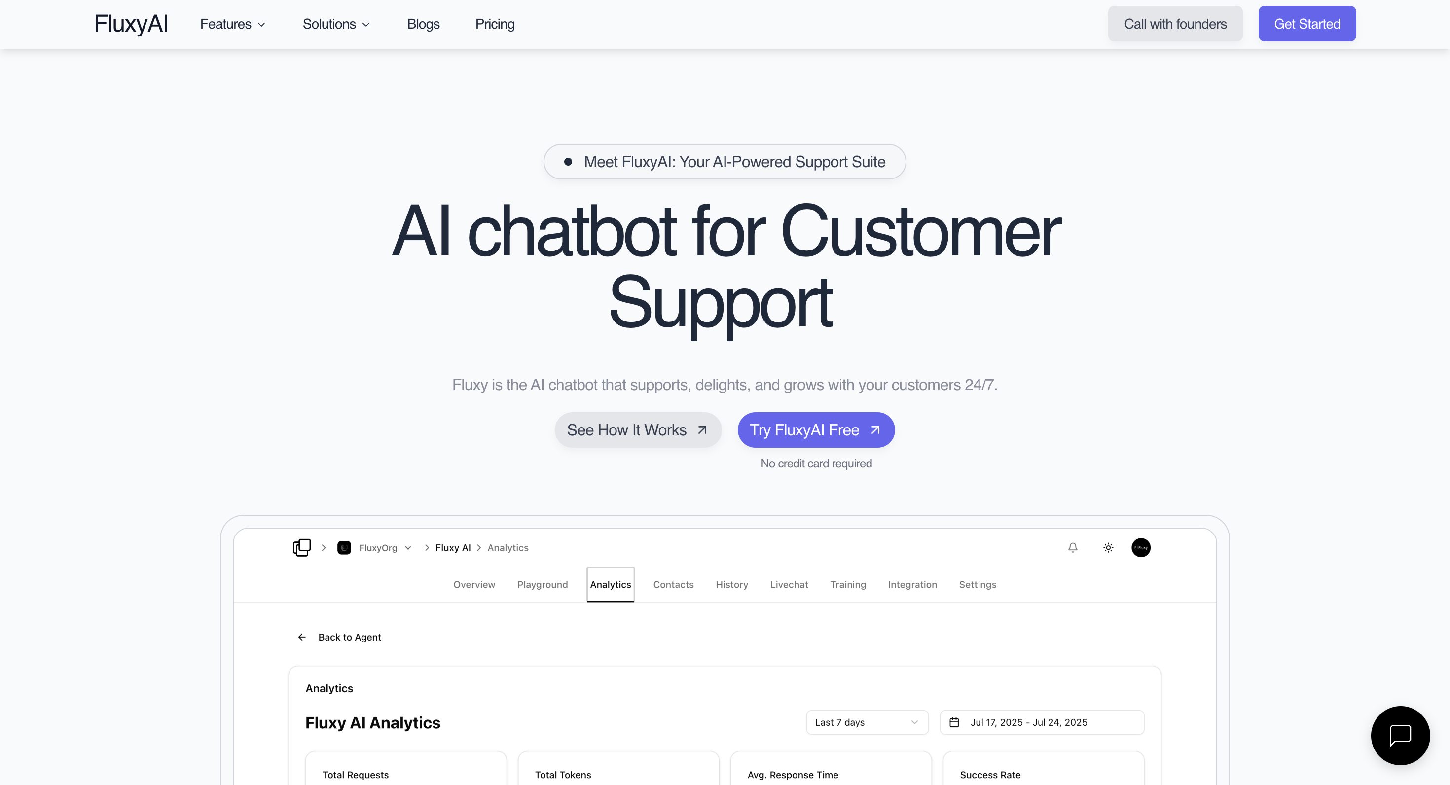 FluxyAI - Screenshot showing the interface and features of this AI tool