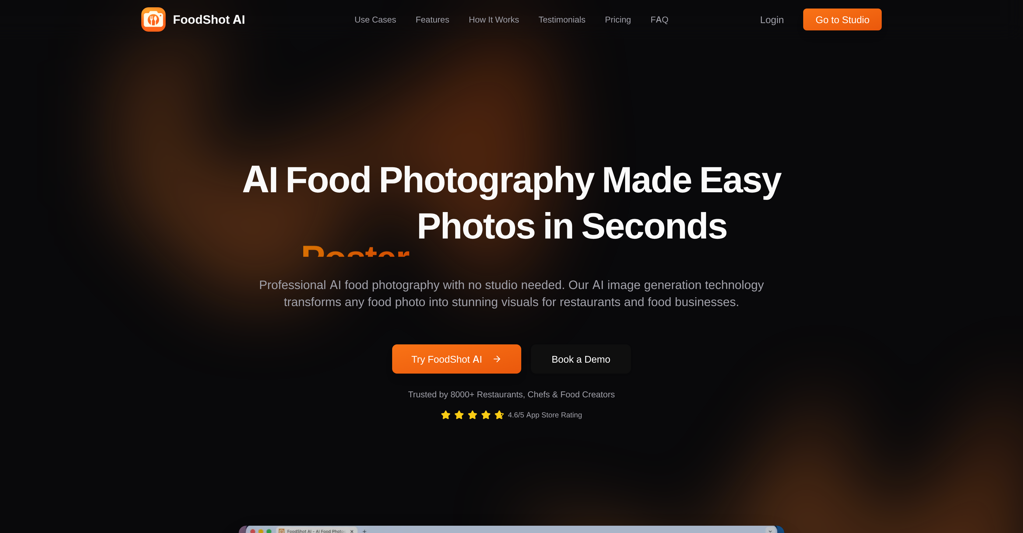 FoodShot AI - Screenshot showing the interface and features of this AI tool